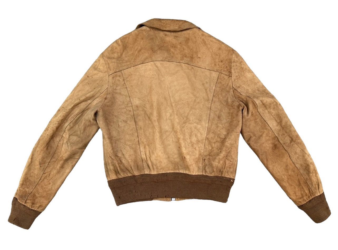 Aries Trashed Vintage Aries Dirty Patina Sheepskin Leather Jacket Size US L / EU 52-54 / 3 - 2 Thumbnail