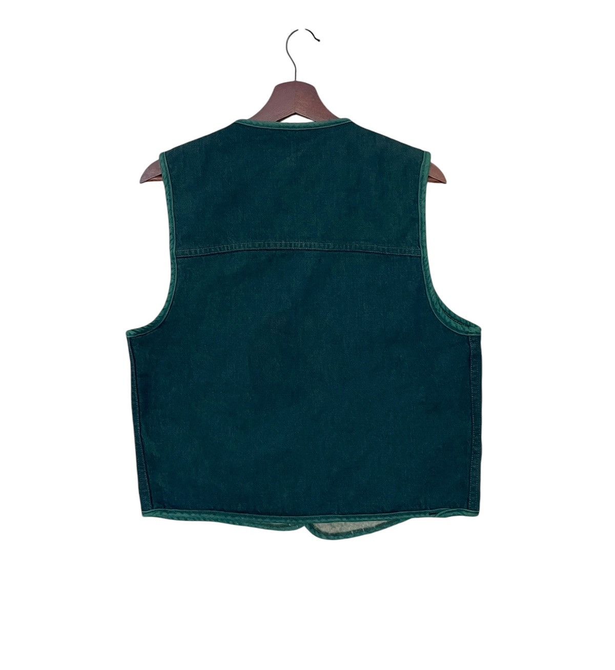Sears × Vintage Vintage Brand Roebuck Fur Denim Vest 1980s Size US M / EU 48-50 / 2 - 2 Thumbnail