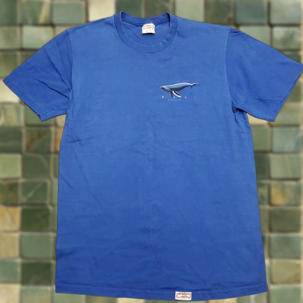 Vintage VINTAGE Crazy Shirts Shirt Mens M Blue Orca Whale Nature TEE Crewneck Outdoor Casual 90s USA American Graphic Print Short Sleeve Cotton Jersey Vintage Size US M / EU 48-50 / 2 - 1 Thumbnail