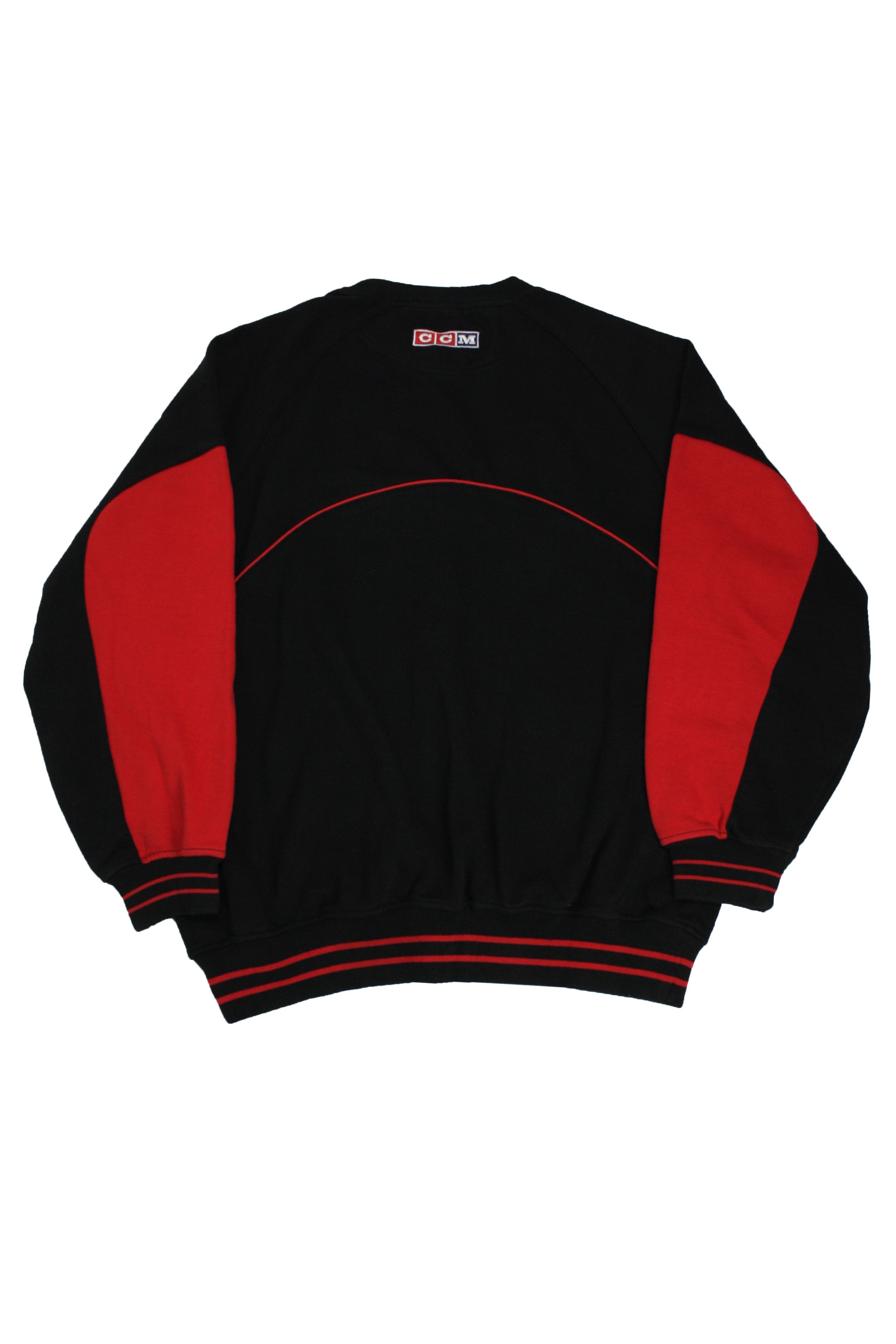 Ccm × NHL × Vintage CCM 90s Vintage Two Tone Hockey Fleece Lined Sweatshirt Size US L / EU 52-54 / 3 - 3 Thumbnail