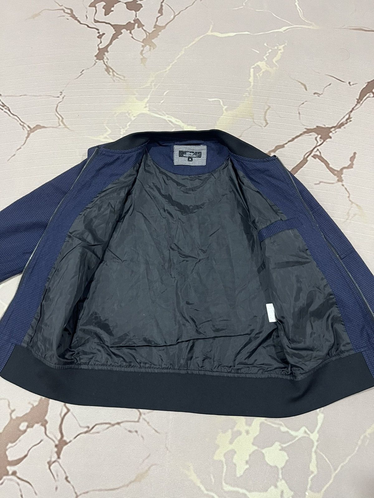 Japanese Brand Beno Navy Houndstooth Bomber Jacket M Size US S / EU 44-46 / 1 - 7 Thumbnail