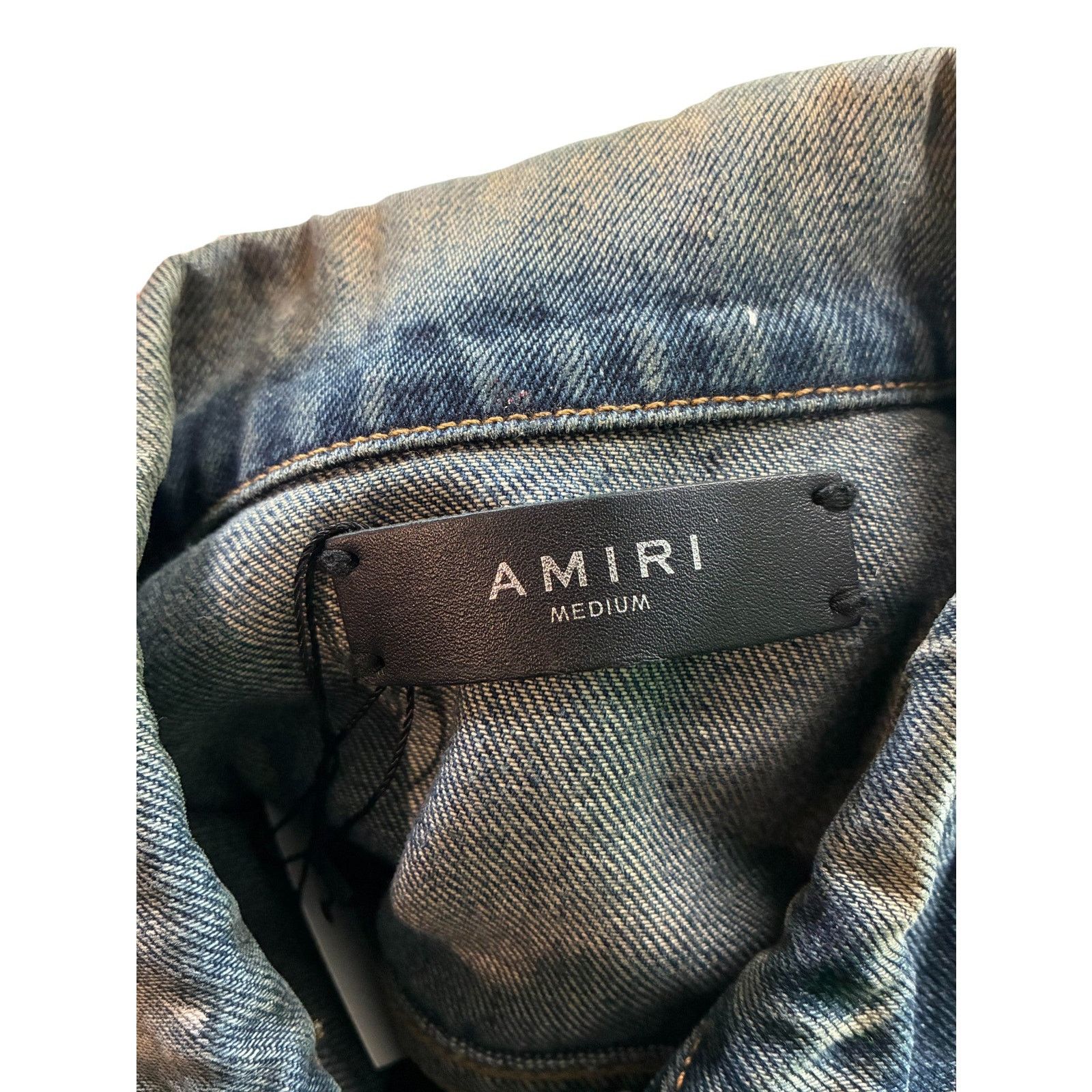 Amiri Amiri Paint Splatter Navy Denim Jacket Size US M / EU 48-50 / 2 - 2 Thumbnail