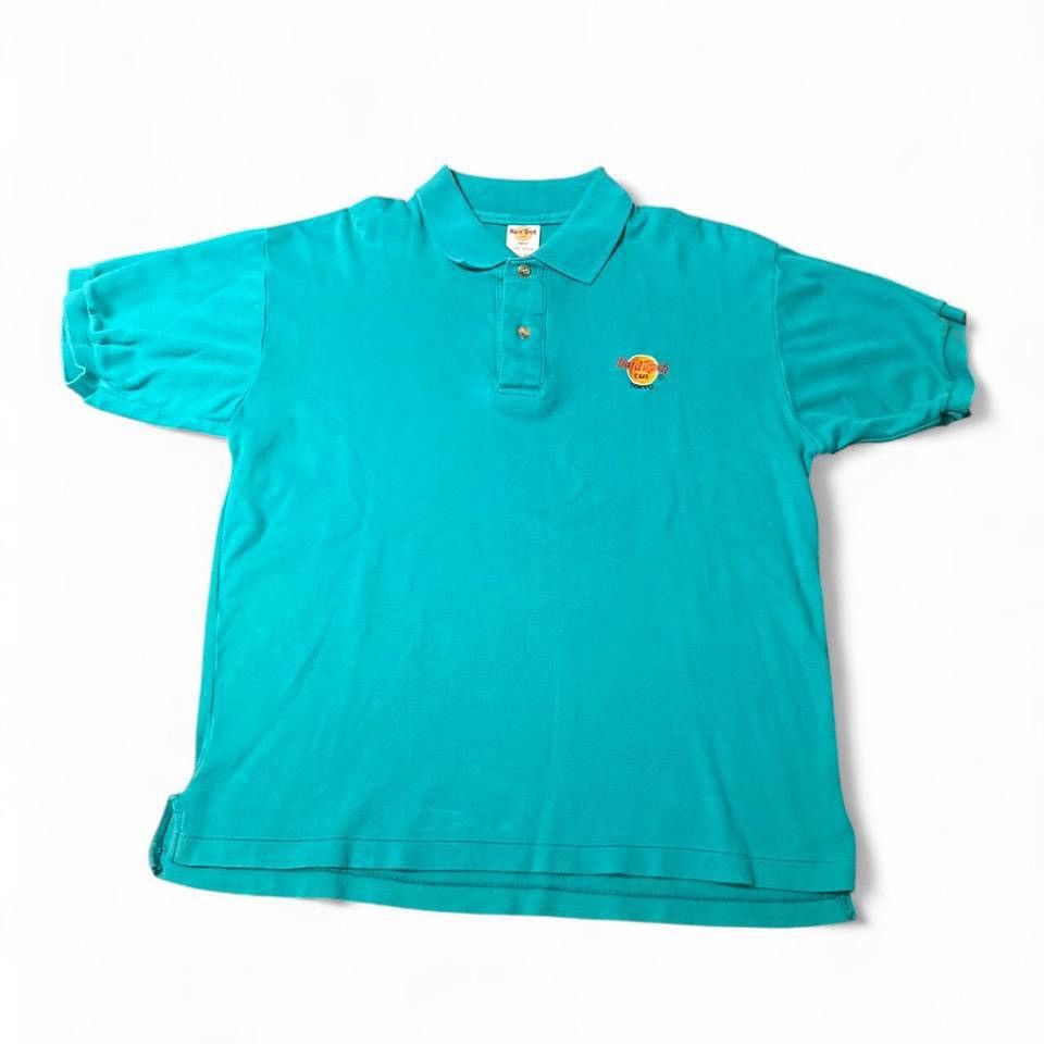 Hard Rock Cafe Turquoise Single Stitch Hard Rock Cafe Tokyo Polo Shirt 90s Size US M / EU 48-50 / 2 - 1 Thumbnail