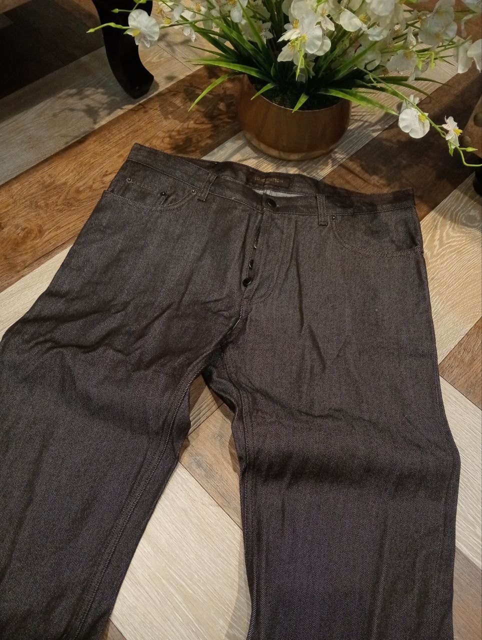 Louis Vuitton LUXURY LOUIS VUITTON COMBINE WOOL COTTON DENIM PANTS Size US 34 / EU 50 - 3 Thumbnail