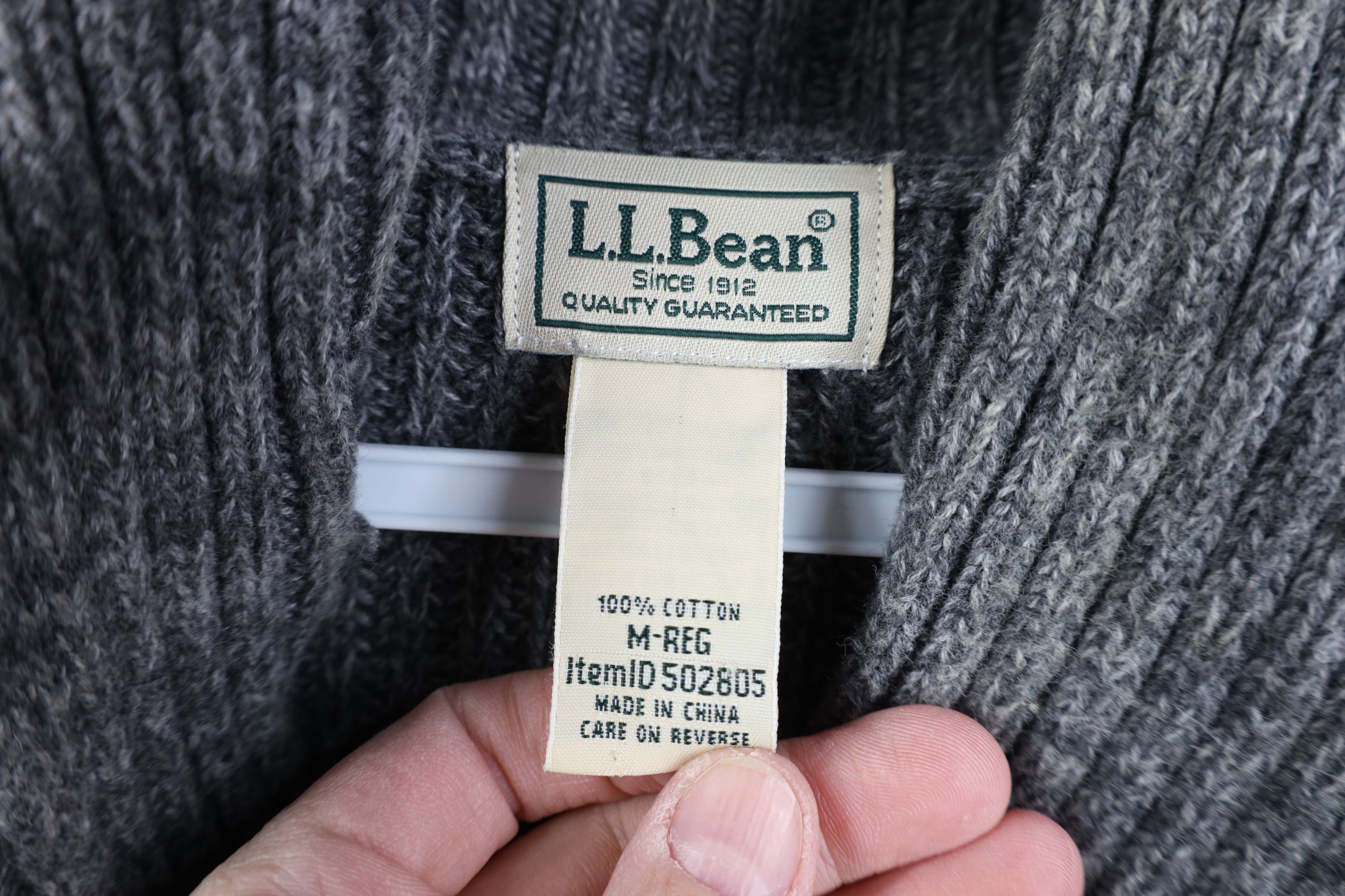 L.L. Bean Vintage LL Bean Ribbed Commando Elbow Patch Shawl Sweater Size US M / EU 48-50 / 2 - 5 Thumbnail