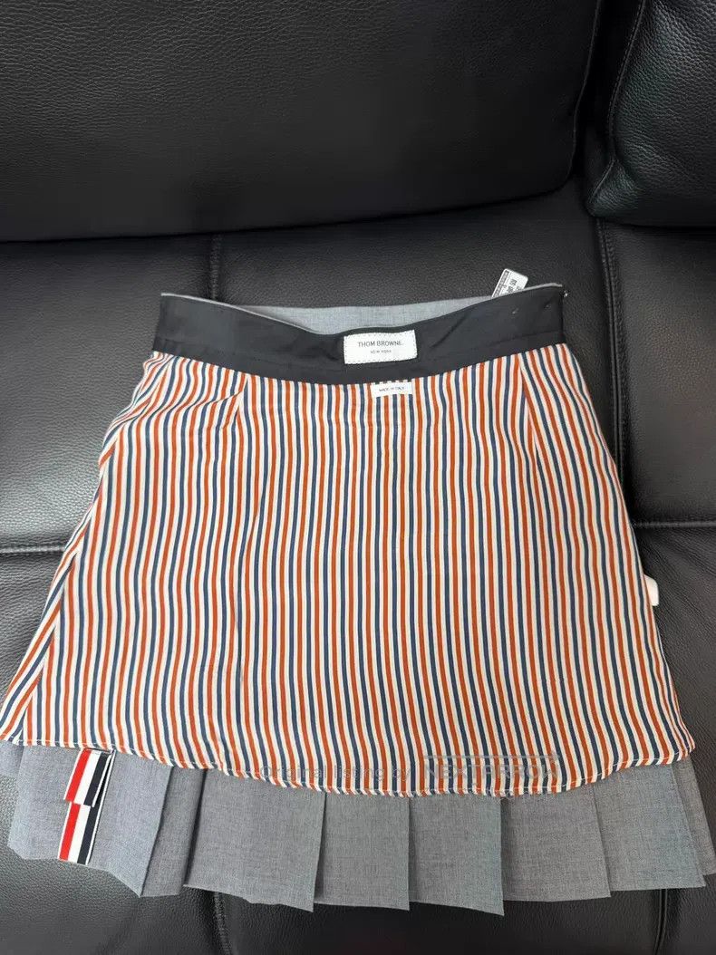 Thom Browne Thom Browne Grey Pleated Skirt Size 26" / US 2 / IT 38 - 3 Thumbnail