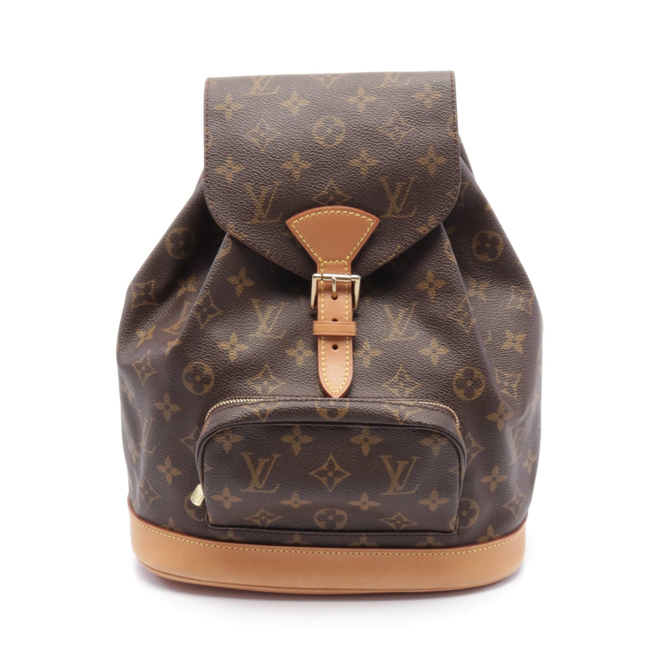 Louis Vuitton Louis Vuitton Montsouris Mm Monogram Backpack Rucksack Leather Brown Size ONE SIZE - 1 Thumbnail