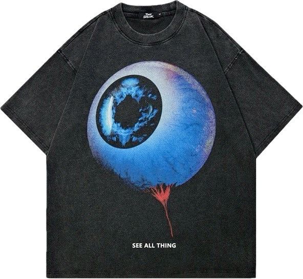 Japanese Brand Big Eyeball 90s Graphic T Shirt Size US XL / EU 56 / 4 - 1 Thumbnail
