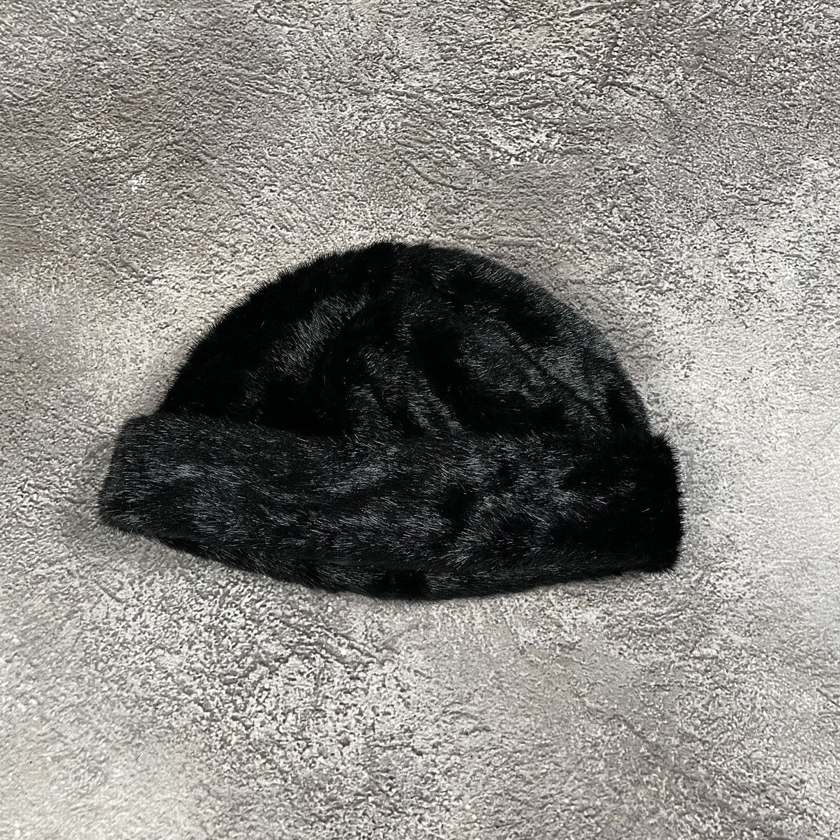 Vintage Vintage 90s Mohair Beanie Black Grunge Alt Skate Relaxed OS Size ONE SIZE - 1 Thumbnail