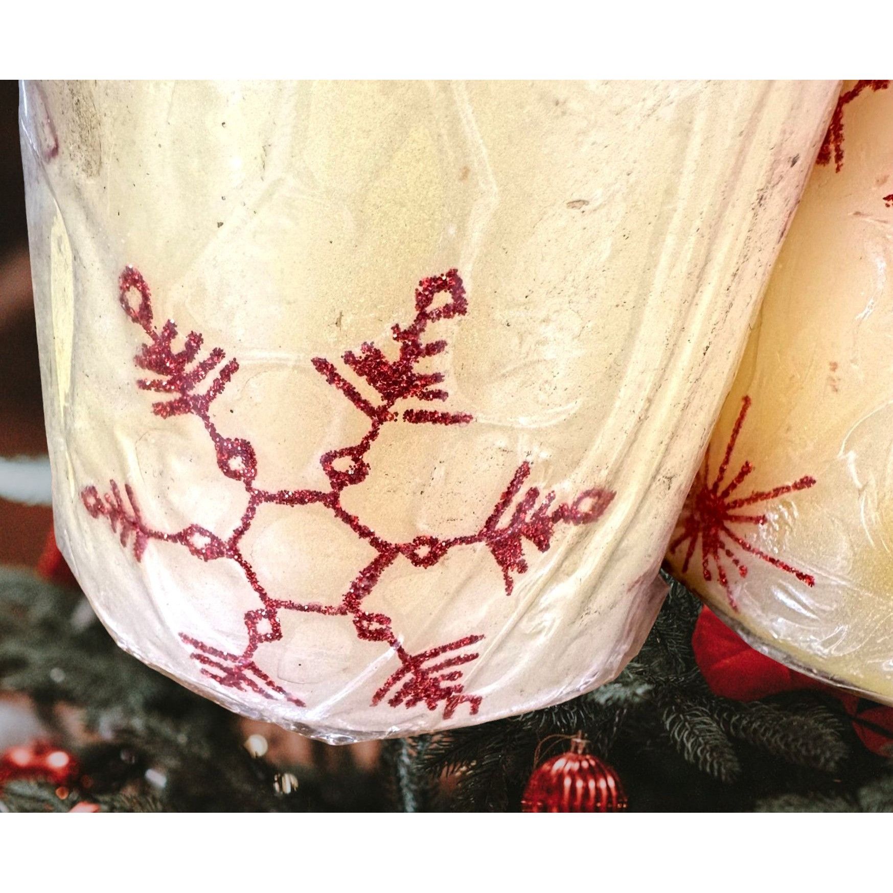Vintage VTG NWT Christmas Snowflake Pillar Candle Kohl's Wax Embosse Size ONE SIZE - 5 Thumbnail
