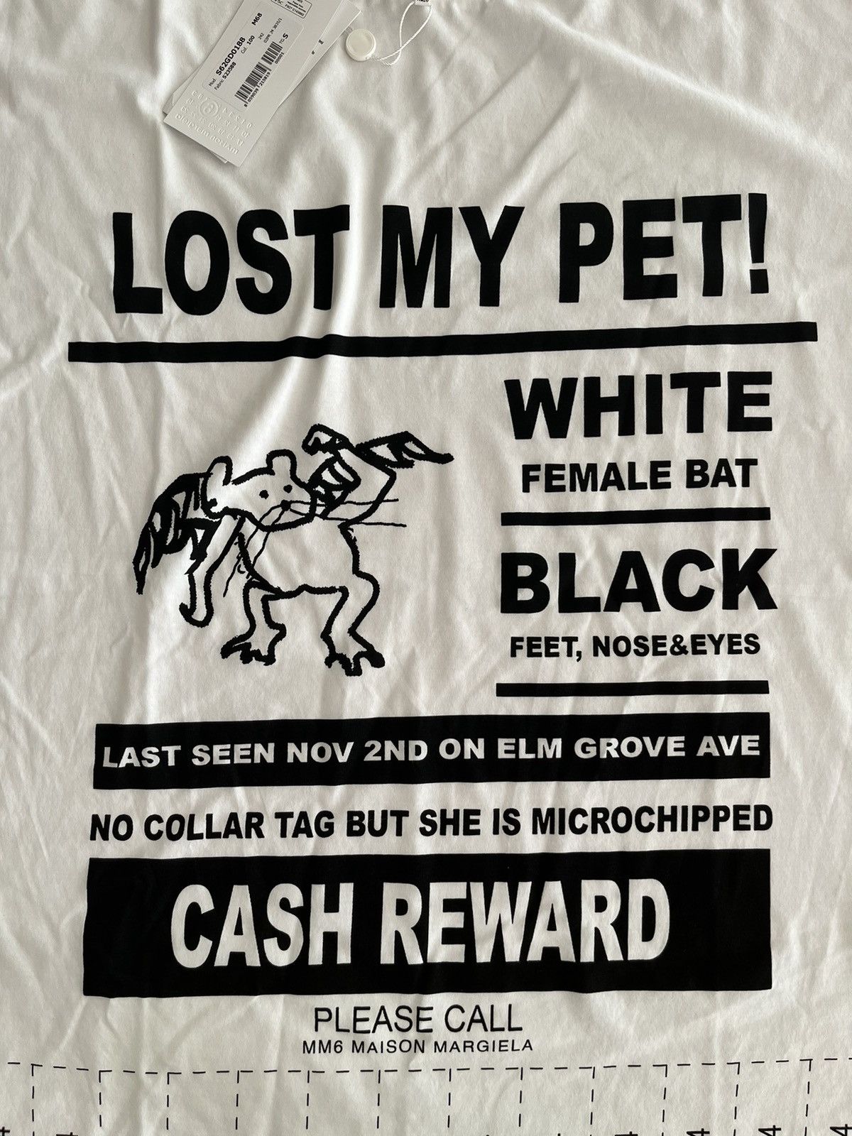 Maison Margiela NWT - MM6 Maison Margiela "Lost my Pet!" T-shirt Size US S / EU 44-46 / 1 - 3 Thumbnail