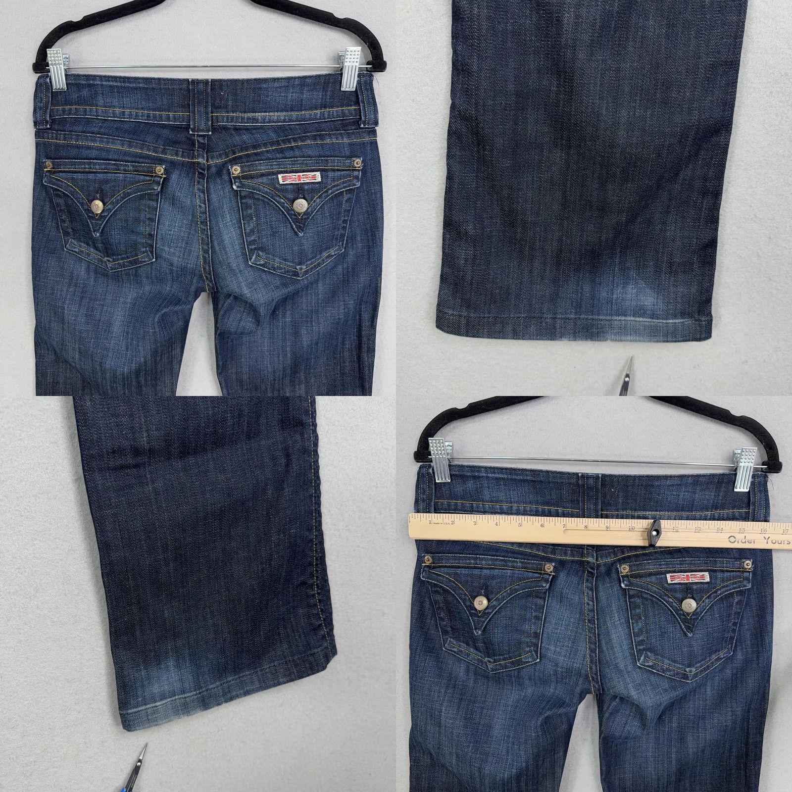 Hudson Hudson Womens 28 Bootcut Jeans Denim Blue 5-Pocket Regular Low Rise Stretch USA Made Y2K Size 28" / US 6 / IT 42 - 8 Thumbnail