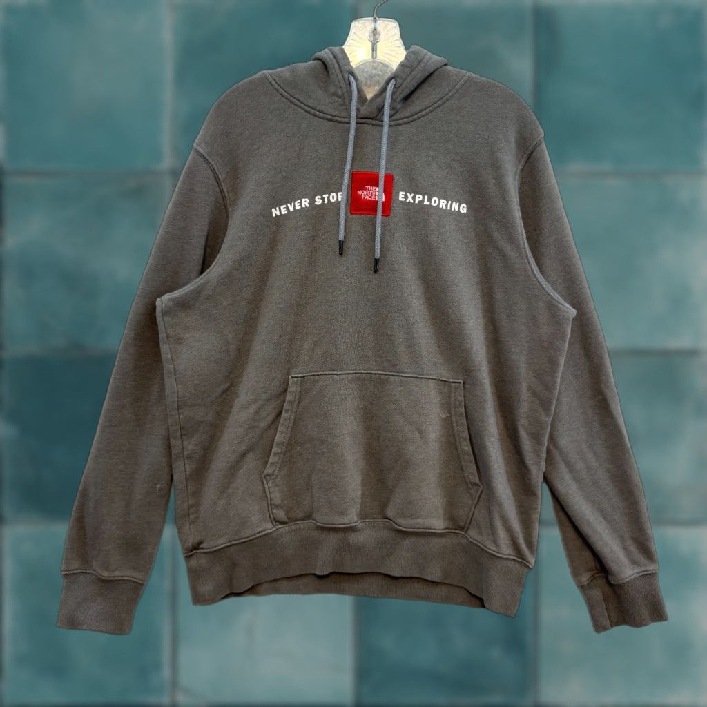 The North Face The North Face Hoodie Mens Large Grey Logo Pullover Sweatshirt Never Stop Exploring Size US L / EU 52-54 / 3 - 1 Thumbnail