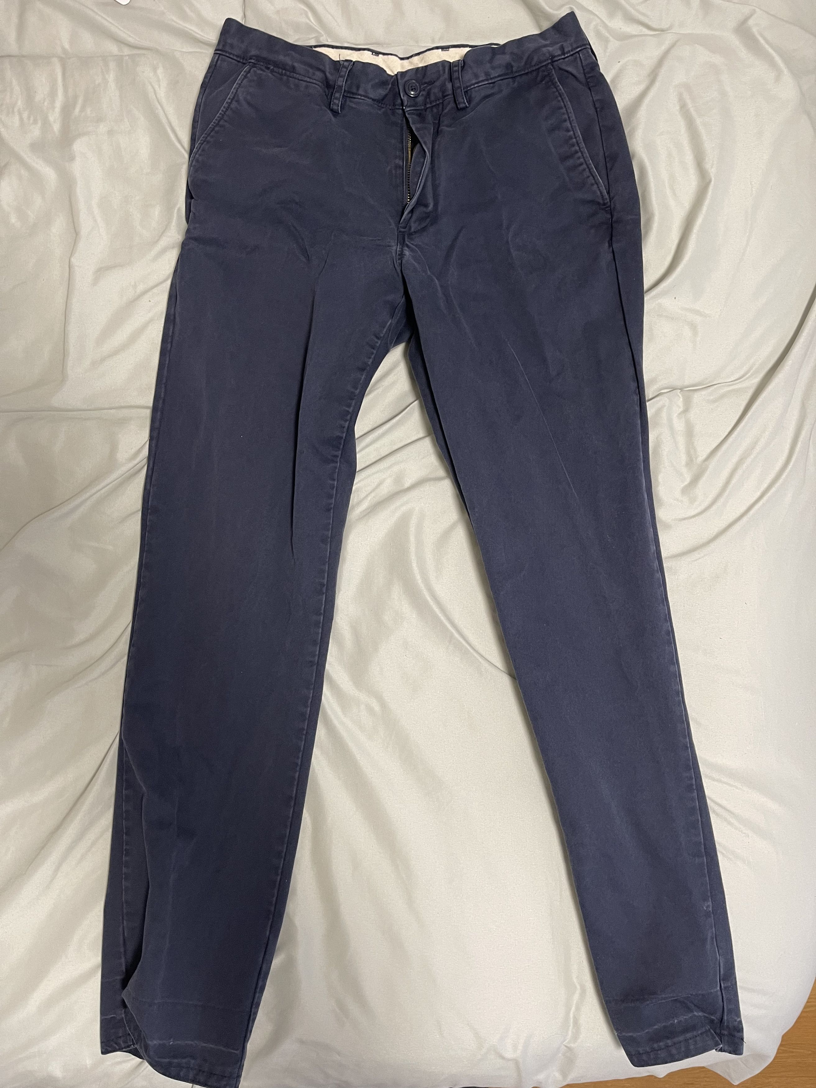 J.Crew J.Crew Mens 30"W×30"L Navy Blue Chino Pants 100% Cotton Size US 30 / EU 46 - 1 Thumbnail