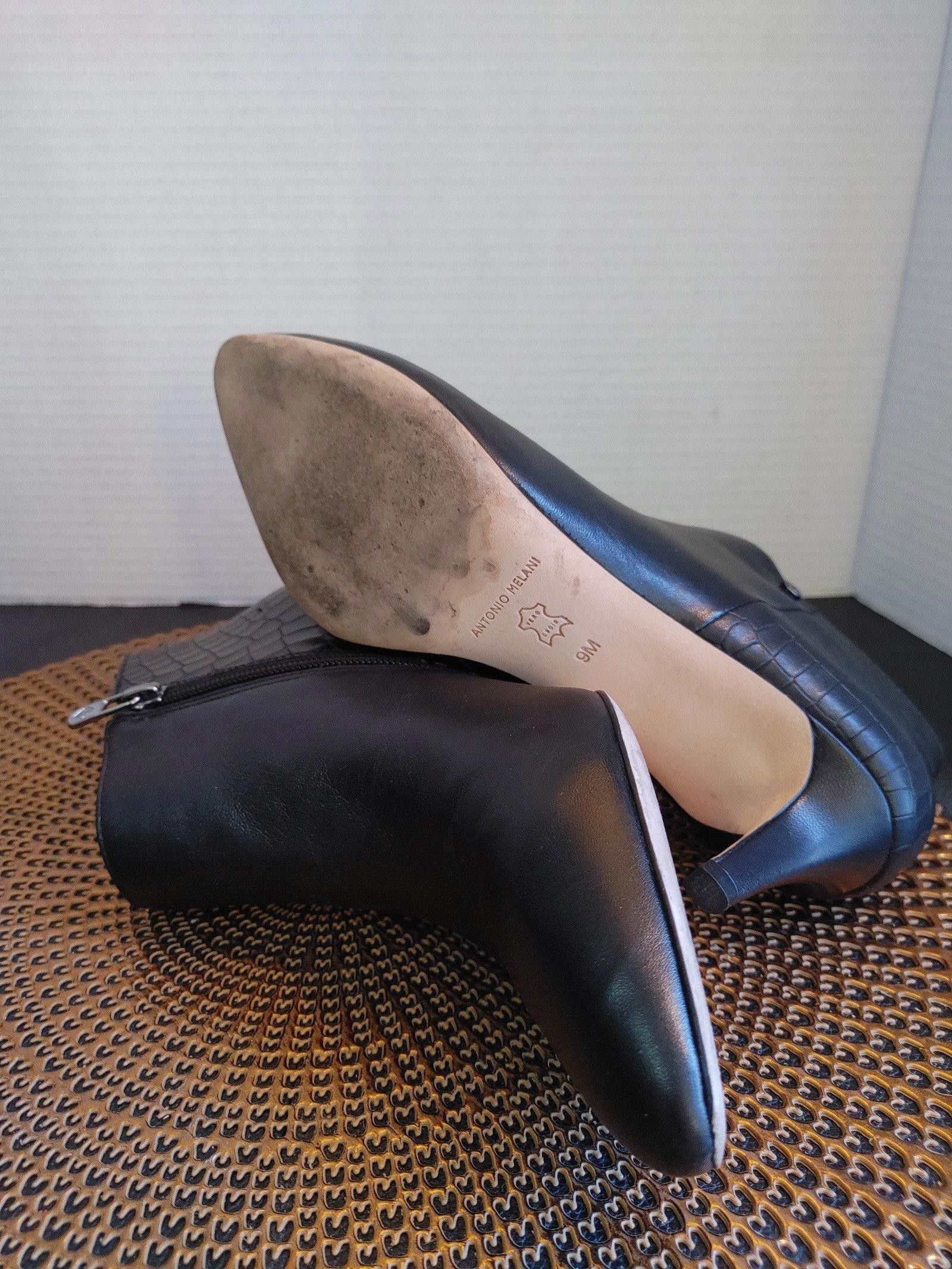 Designer Antonio Milani Fresch Leather Ankle Booties Size 9M Size US 9 / IT 39 - 7 Thumbnail