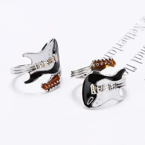 Other Black Wolor Oiled Guitar Ring Finger Jewelry Size ONE SIZE - 2 Thumbnail