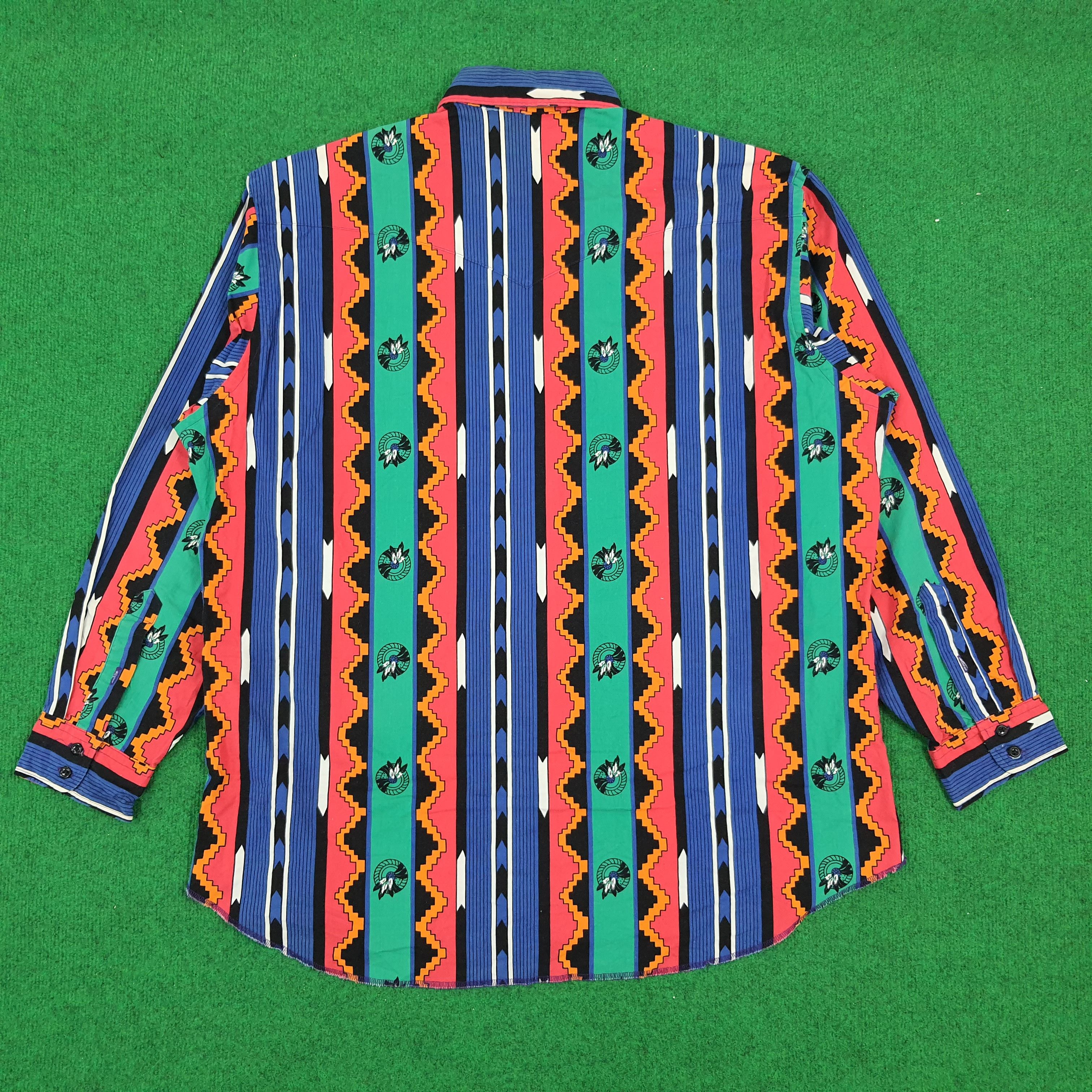 Vintage × Wrangler Vintage Wrangler Strips Western Style Button Up Shirt Size US XXL / EU 58 / 5 - 3 Thumbnail