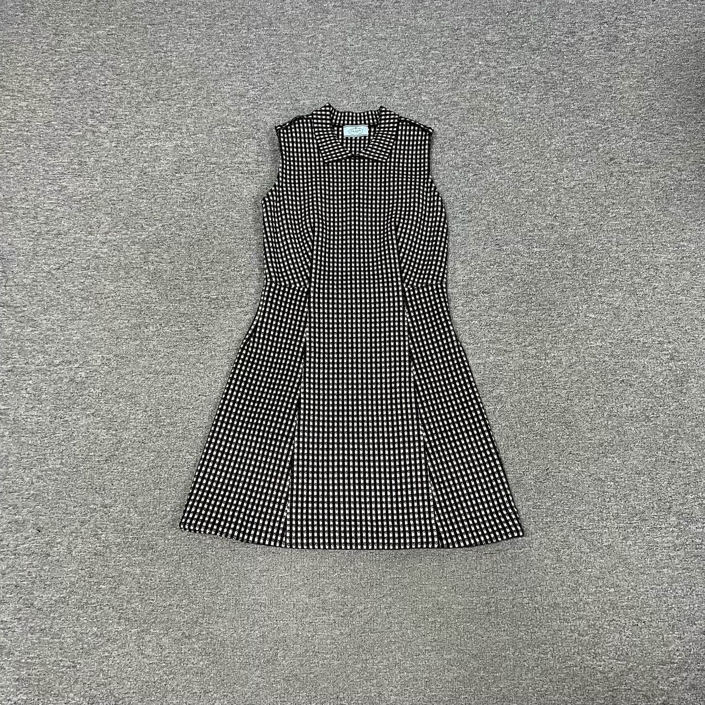 Prada Prada Houndstooth Sleeveless Collared Dress Size S / US 4 / IT 40 - 1 Thumbnail