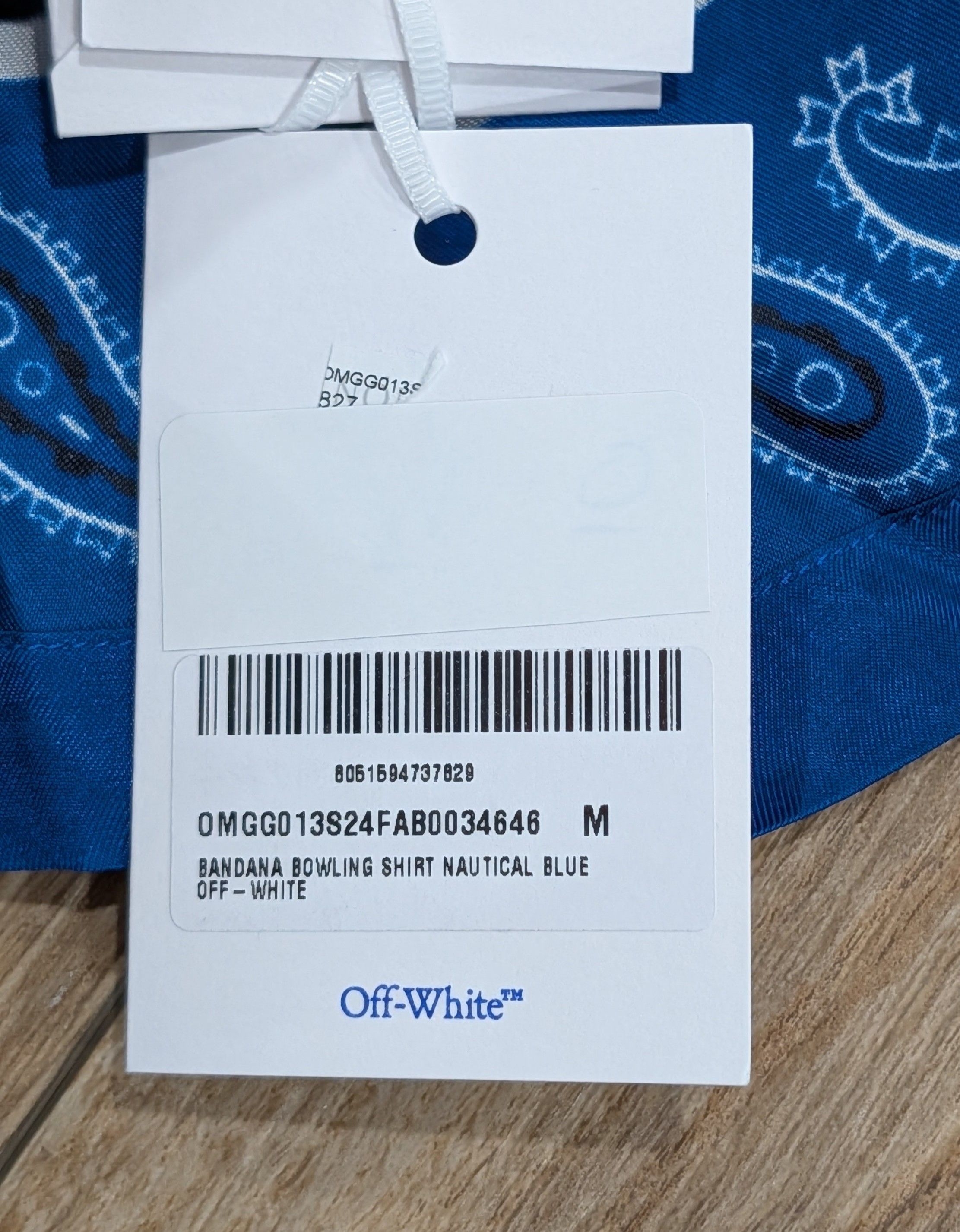 Off-White Off-White Bandana Satin Button Up Shirt Blue/Multi Medium Size US M / EU 48-50 / 2 - 14 Thumbnail