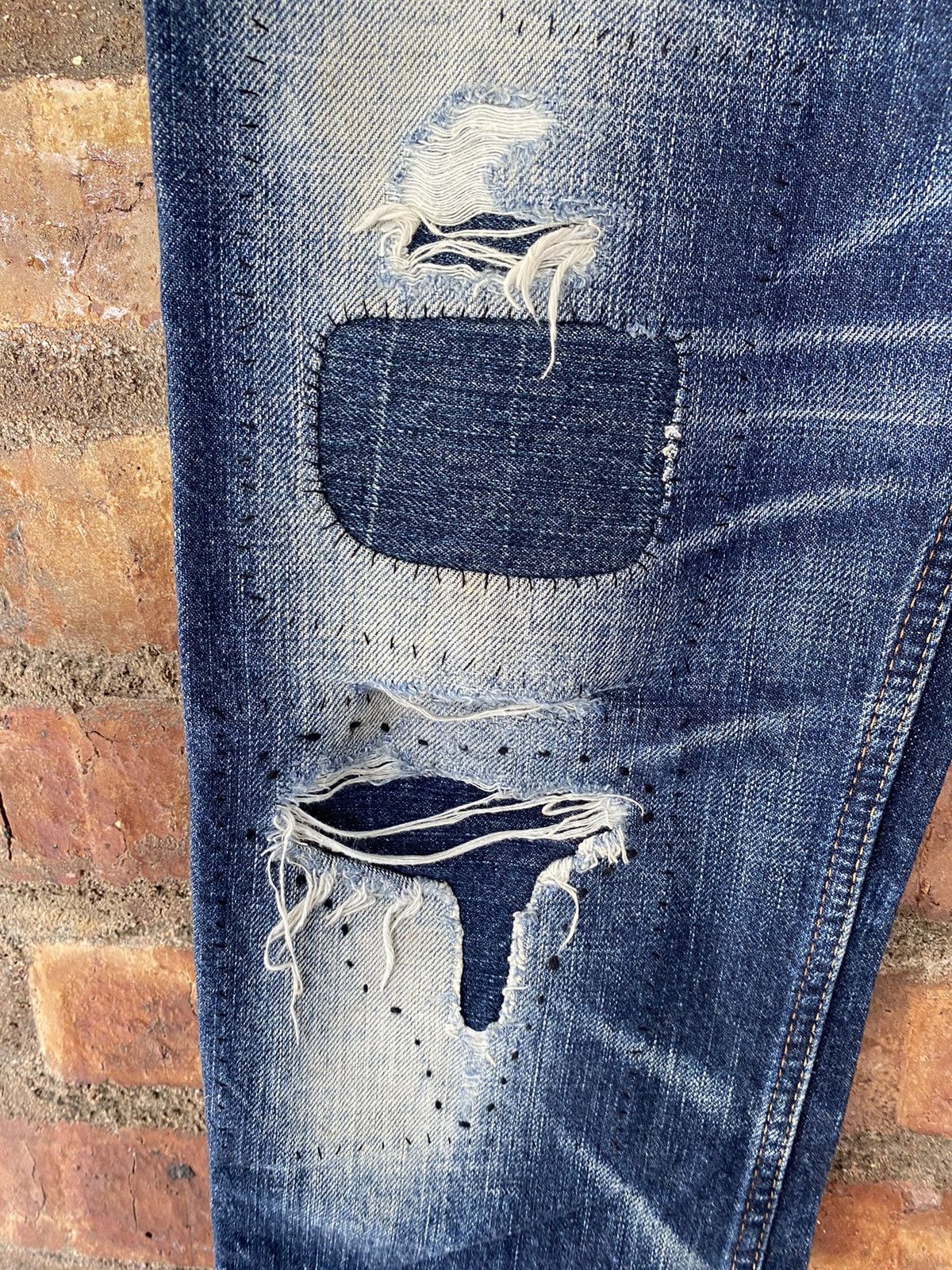 Hysteric Glamour Y2k RNA DNA punk multizipper distresses and repair denim Size US 31 - 8 Thumbnail