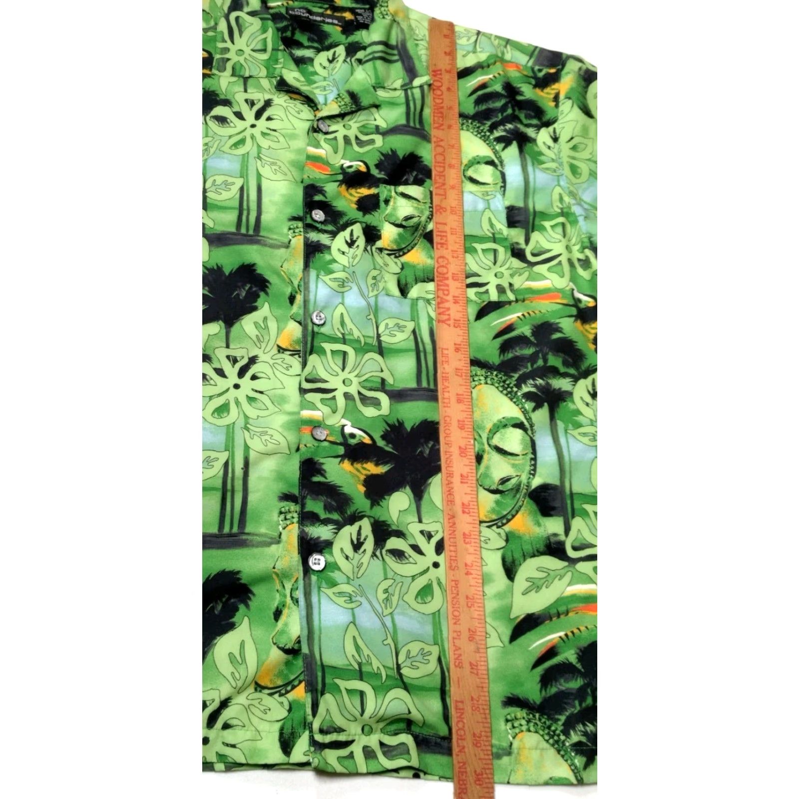 Vintage Vintage No Boundaries Y2K Hawaiian Shirt Men Large Green Tropical Tiki Beach Size US L / EU 52-54 / 3 - 6 Thumbnail