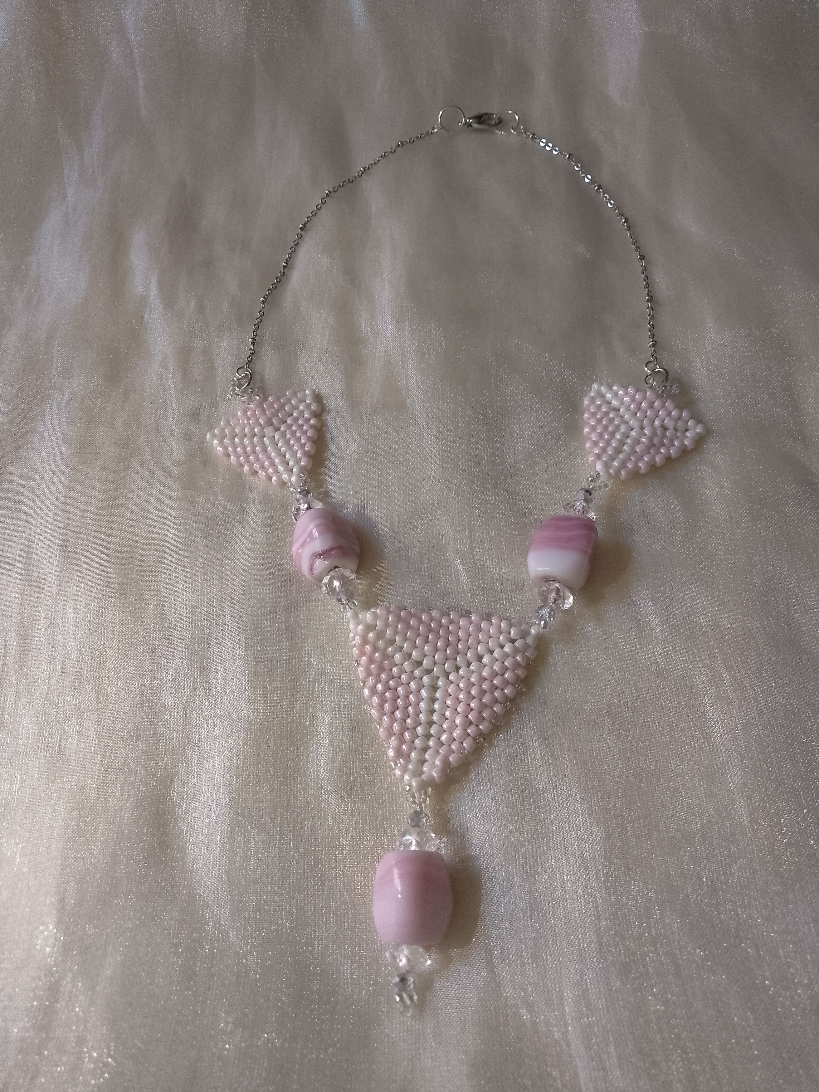 Handmade Ethnic Pink Necklace Natural Micah Gemstones Size ONE SIZE - 7 Thumbnail
