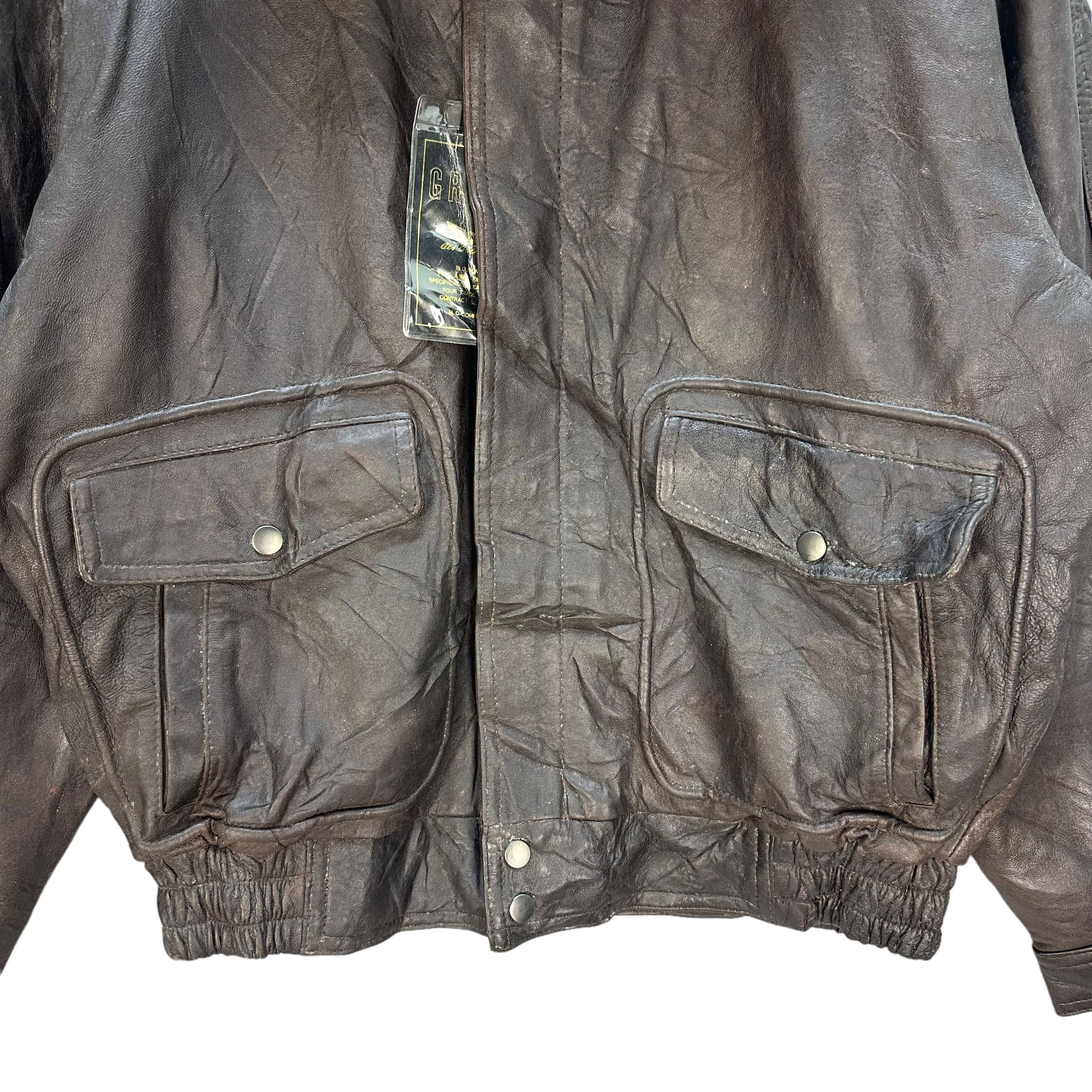 Vintage M. O. COMPANY GREAT AIR-O-WEAR A2 LEATHER JACKET #8805-028 Size US L / EU 52-54 / 3 - 3 Thumbnail
