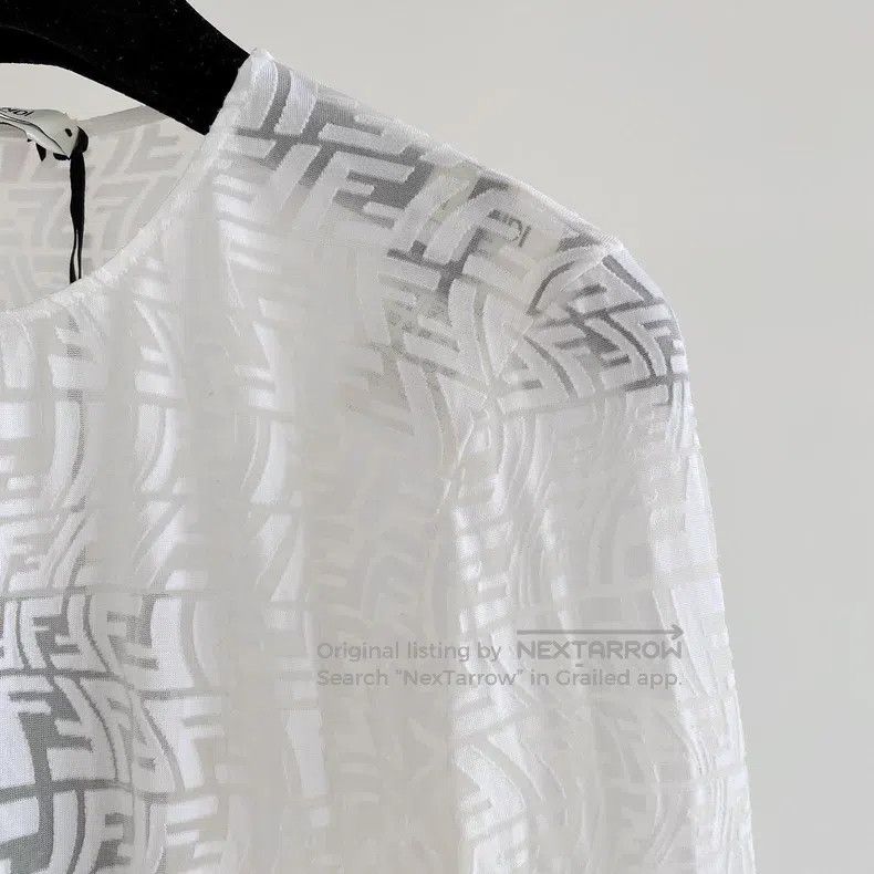 Fendi Fendi White Monogrammed Jumpsuit Size M / US 6-8 / IT 42-44 - 3 Thumbnail