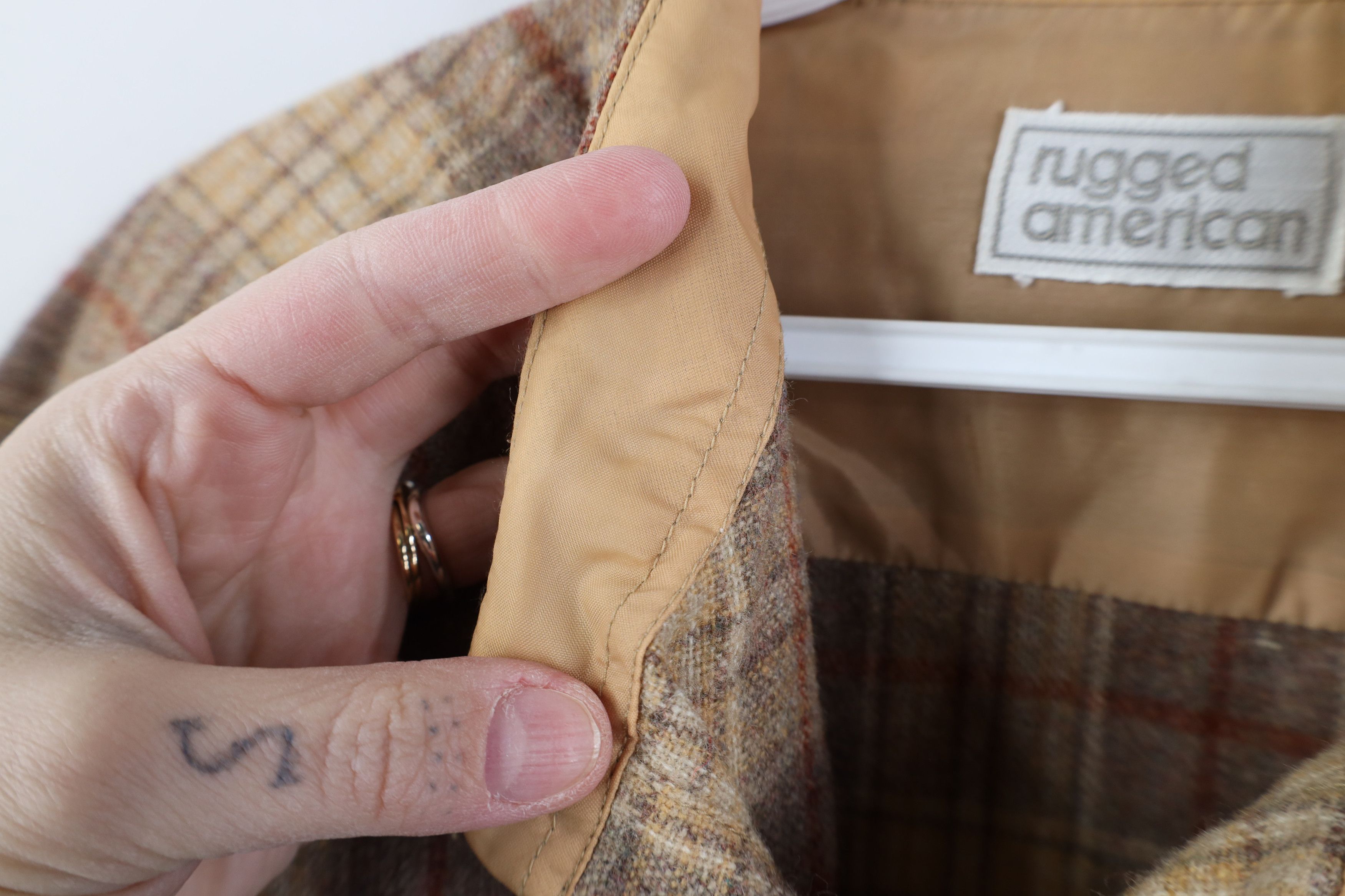Vintage Vintage 70s Streetwear Wool Blend Collared Button Shirt Size US XL / EU 56 / 4 - 9 Thumbnail