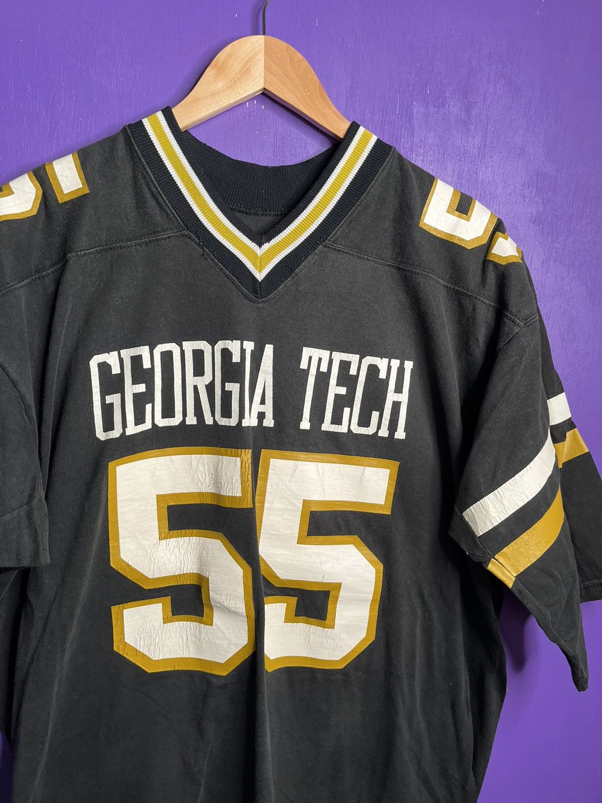 Russell Athletic × Vintage Vintage 80s Russell Georgia tech jersey shirt Size US XL / EU 56 / 4 - 3 Thumbnail