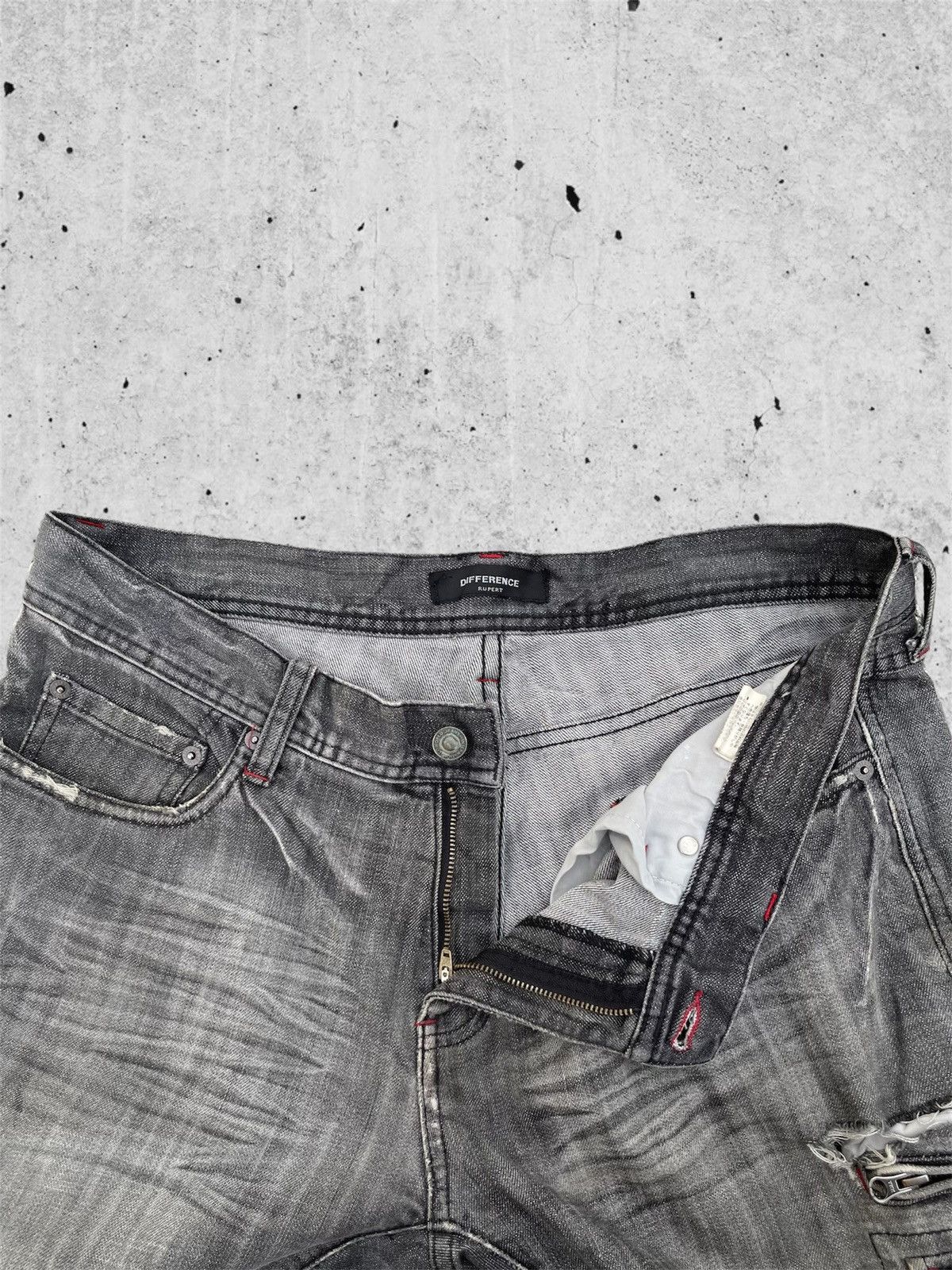 Designer × Jean 🔥 Difrrence Rupert Rusty Distressed Denim W35🔥 Size US 35 - 9 Thumbnail