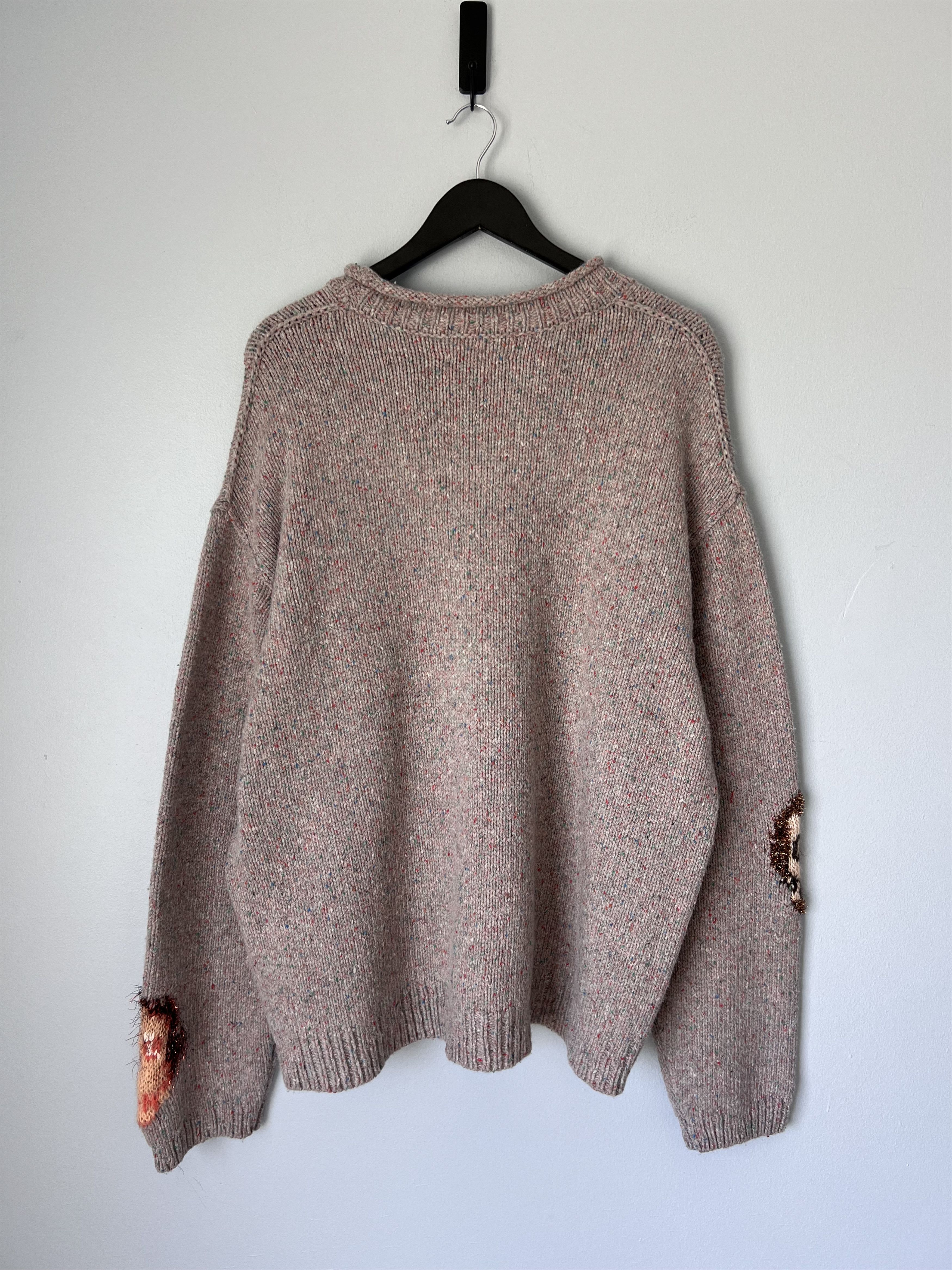 Acne Studios Acne Studios Konegal Skull Wool Blend Sweater in Beige Size US L / EU 52-54 / 3 - 6 Thumbnail