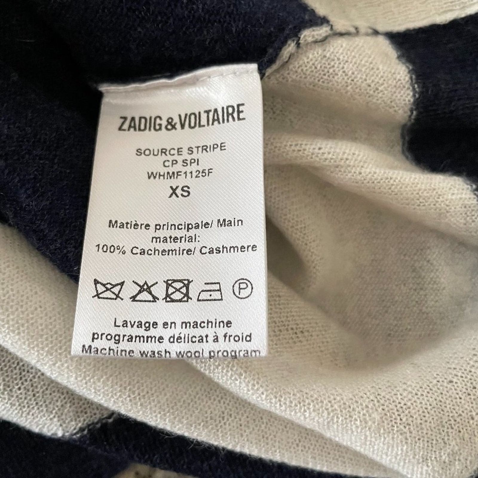 Zadig & Voltaire Source Striped Cashmere Frayed Sweater from Zadig & Voltaire Size XS / US 0-2 / IT 36-38 - 8 Thumbnail