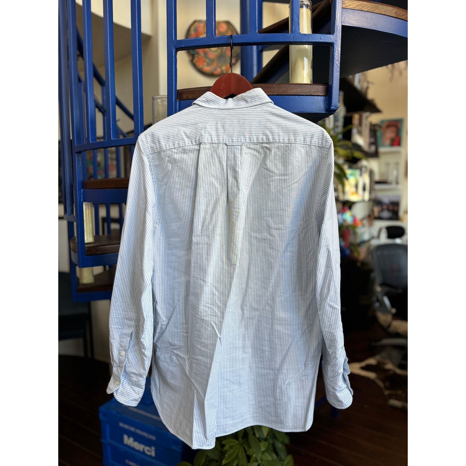 Nick Wooster Nick Wooster x United Arrows Button Down Blue Stripe Size XL Size US XL / EU 56 / 4 - 2 Thumbnail