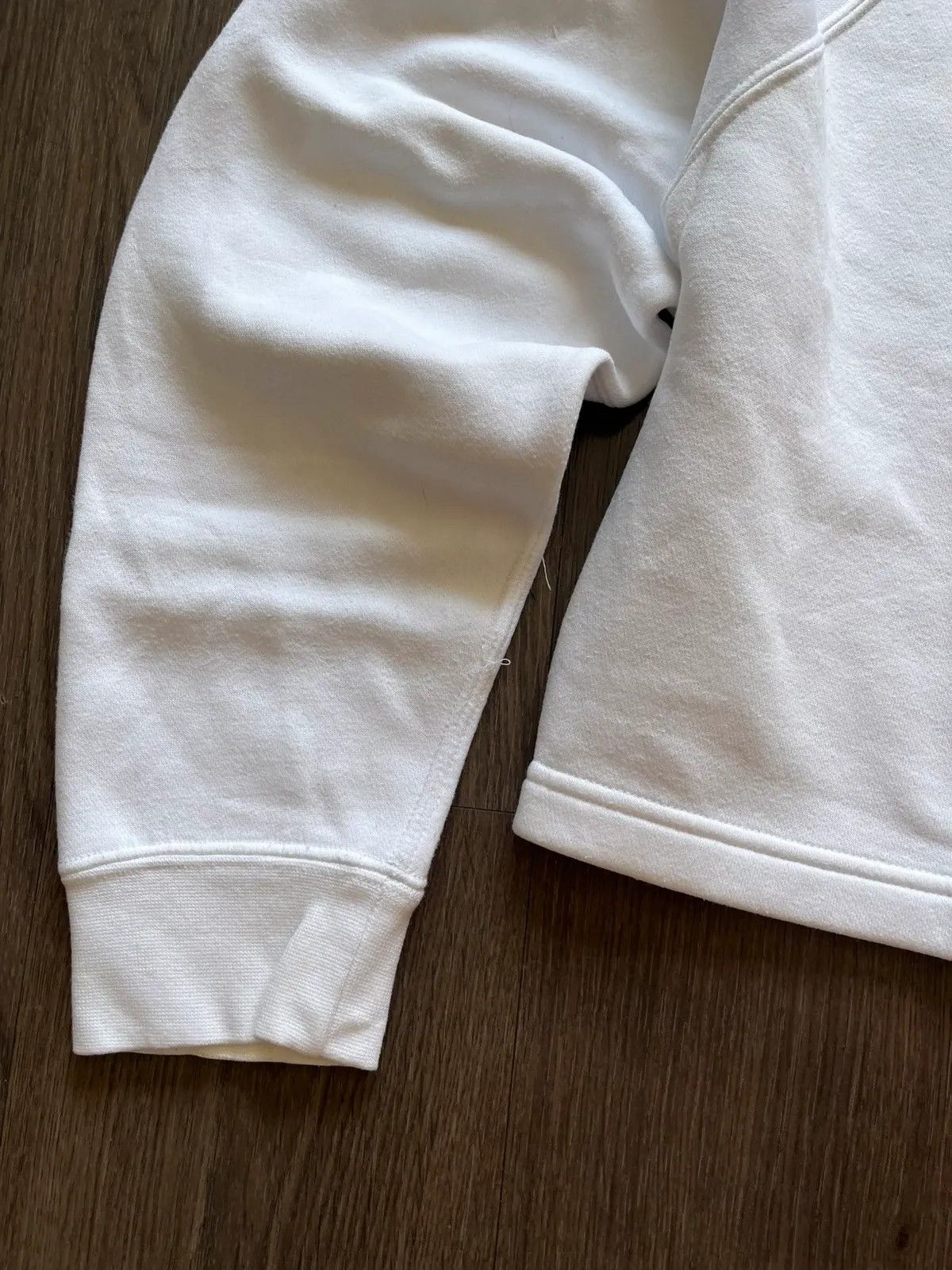 Nike Nike Sz L Half Zip Neck Swoosh Just Do It White Gold Size L / US 10 / IT 46 - 6 Thumbnail