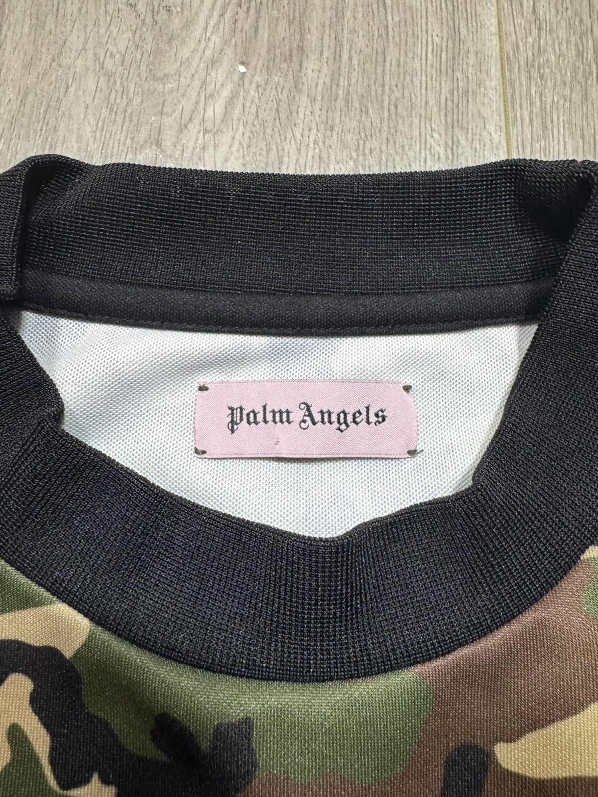 Palm Angels Palm Angels Track Taping Tee Green Camo Fits small best Size US S / EU 44-46 / 1 - 4 Thumbnail