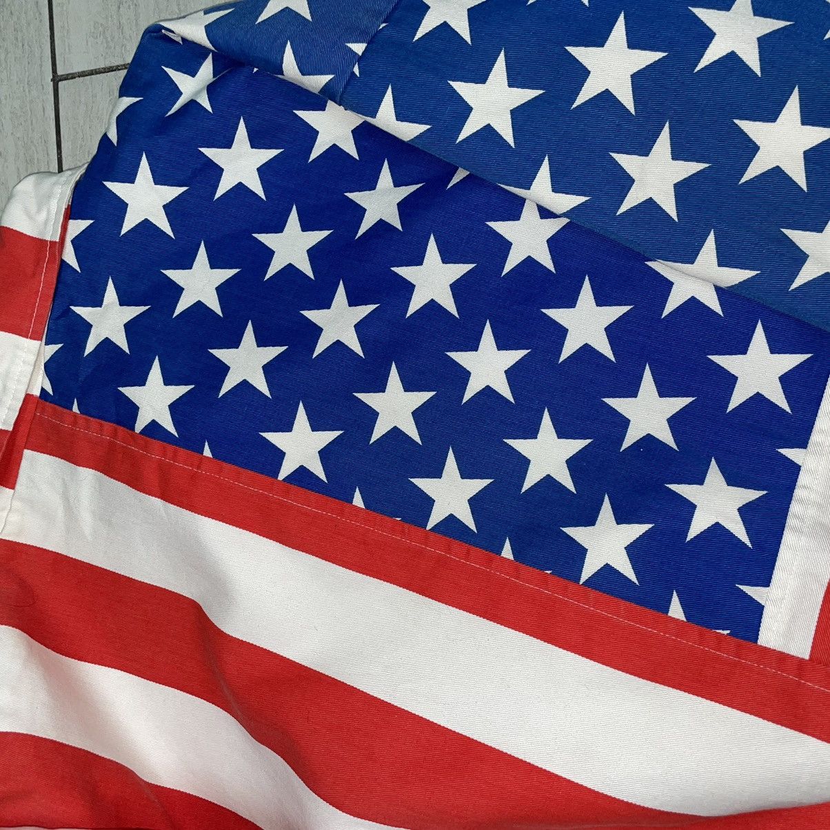 Vintage Vintage American Flag Zip Up Lined Bomber Jacket Size US M / EU 48-50 / 2 - 4 Thumbnail