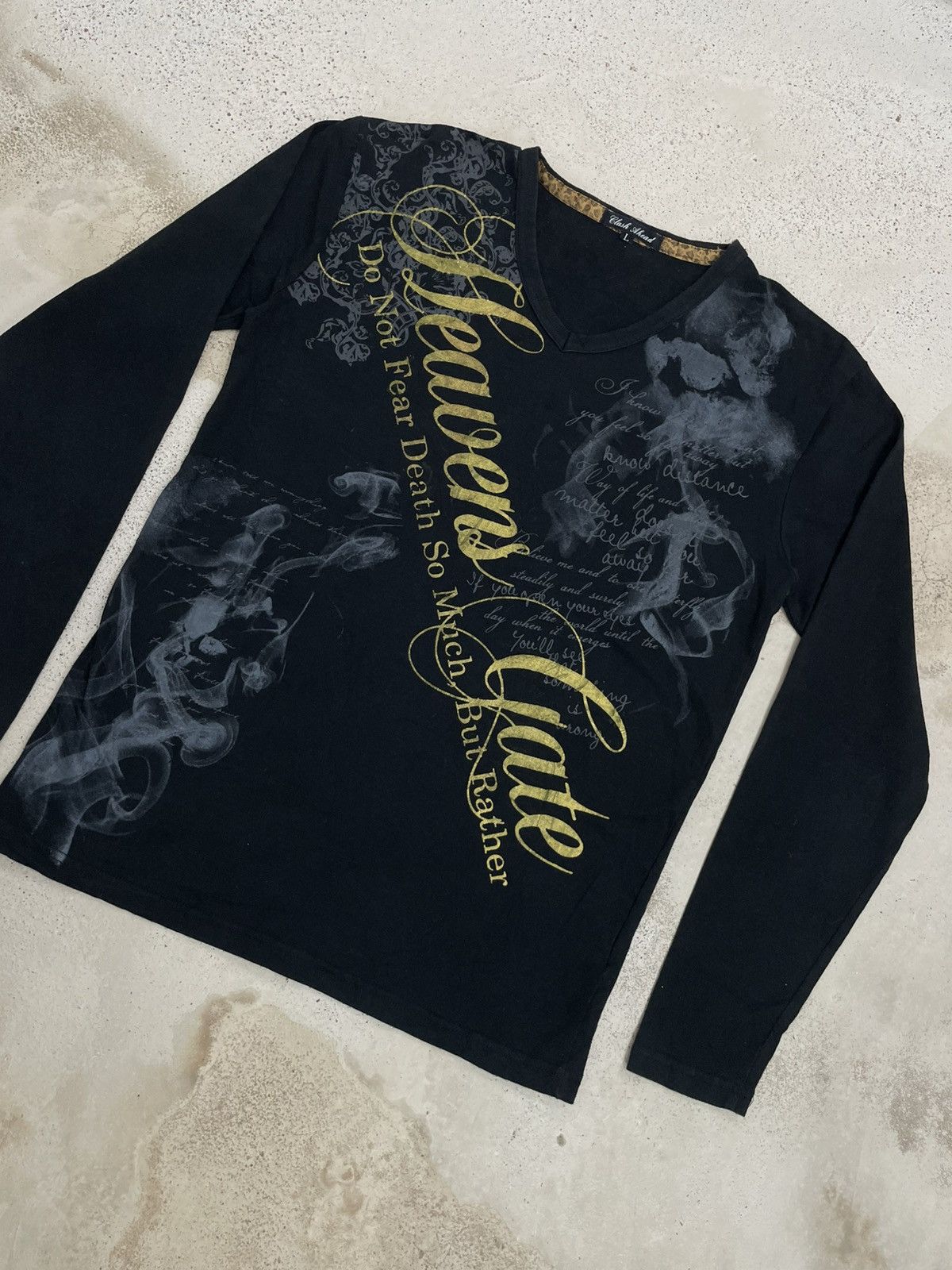 Japanese Brand × KMRii Clash Ahead Y2K Design Smoke Wording Death Poem Size US M / EU 48-50 / 2 - 5 Thumbnail