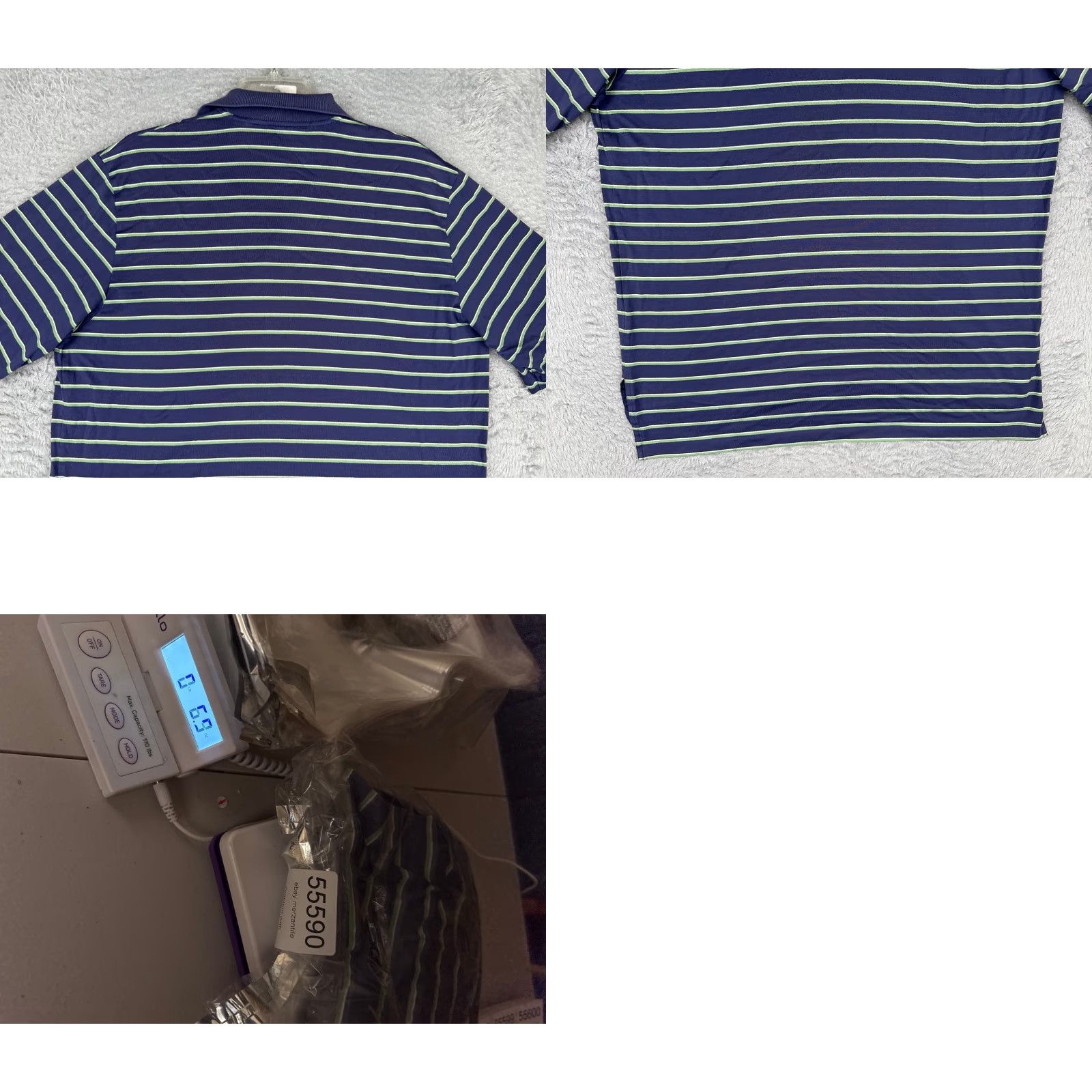 Ralph Lauren VINTAGE Ralph Lauren Polo Golf Shirt Men Large Blue Green Stripe 100% Cotton Polo Shirt Mens Large Blue Striped 100% Cotton Size US L / EU 52-54 / 3 - 9 Thumbnail