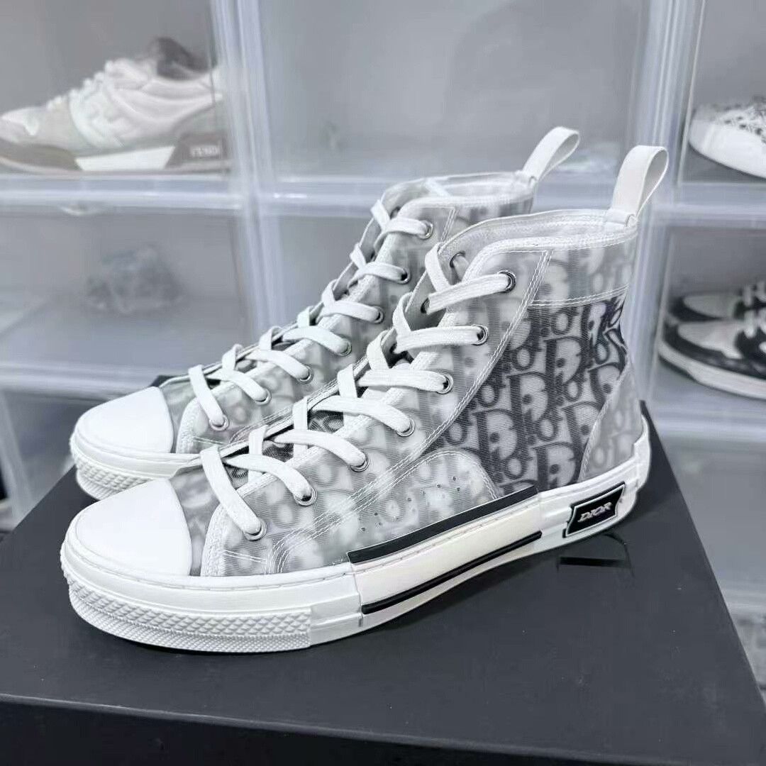 Dior dior b23 white black full print sneakers Size US 9 / EU 42 - 1 Thumbnail