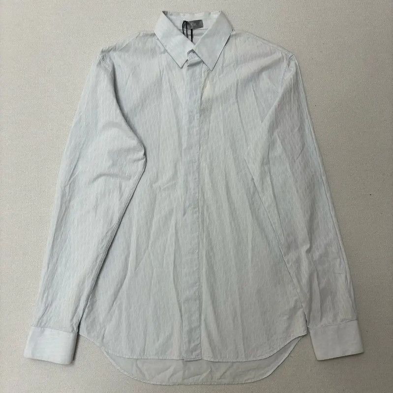 Dior Light Blue Cotton Logo Shirt 0089