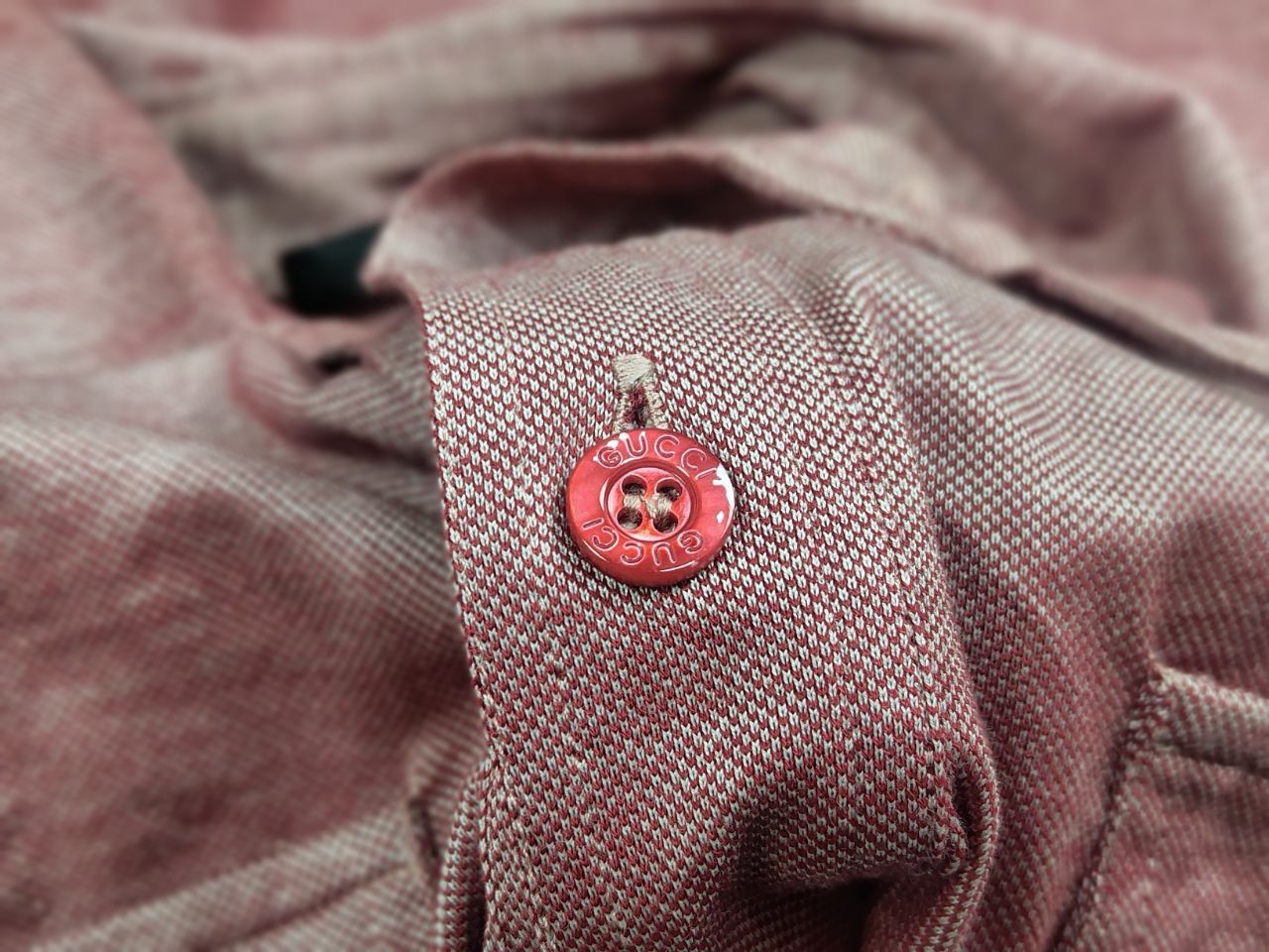 Gucci Vintage '08 Gucci glossy red 1/4 button Long sleeve Shirt Size M / US 6-8 / IT 42-44 - 15 Thumbnail