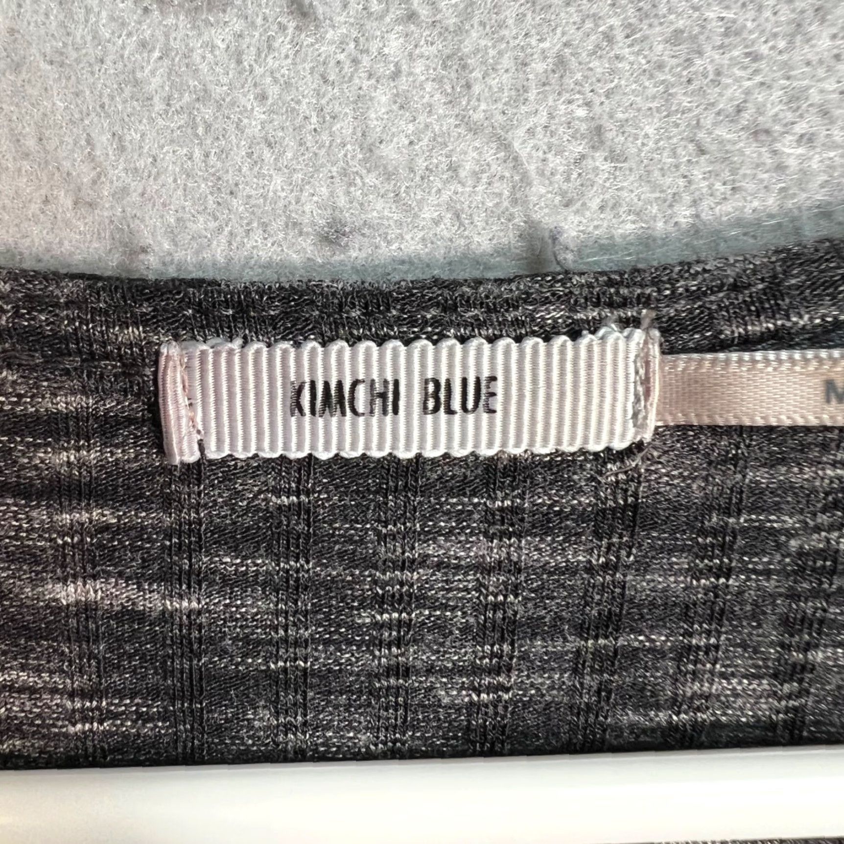 Vintage Kimchi Blue Wrap Dress Womens Size M Long Sleeve Heather Gray Midi Casual Size M / US 6-8 / IT 42-44 - 3 Thumbnail