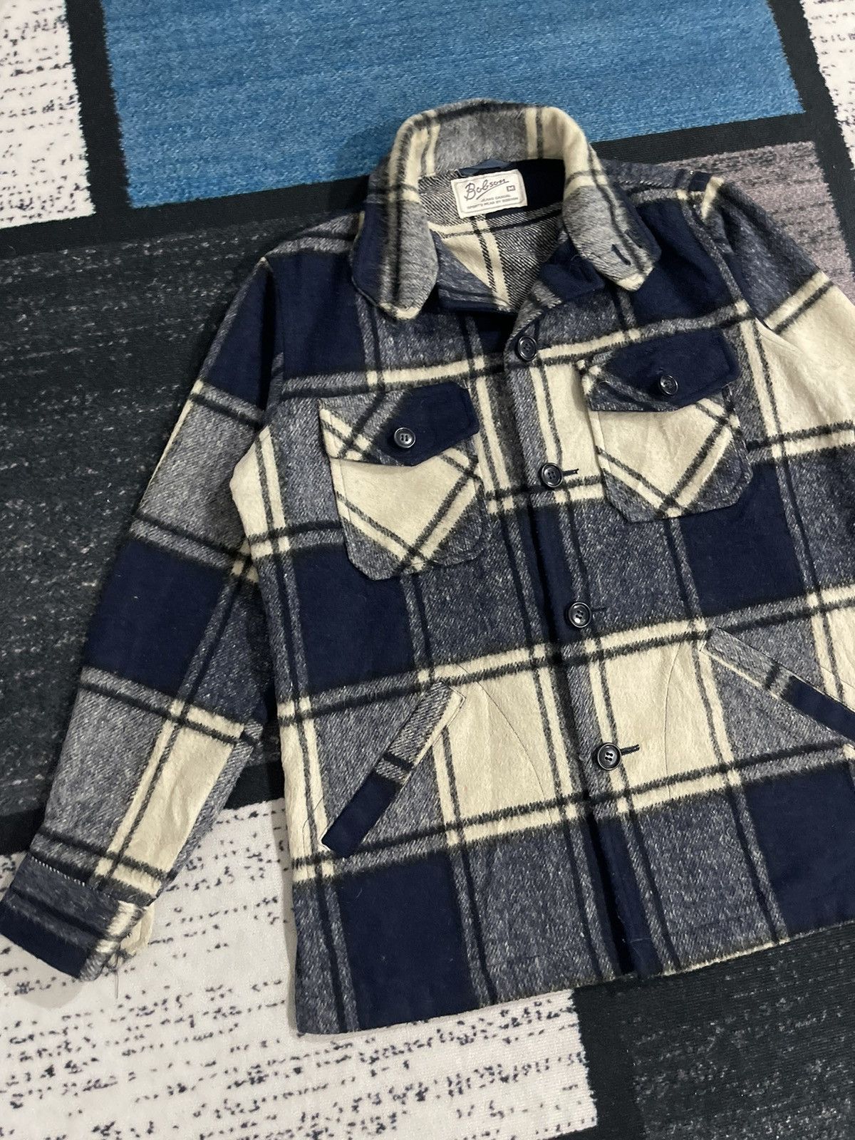Vintage Vintage Bobson Button Plaid Wool Jacket Size US M / EU 48-50 / 2 - 4 Thumbnail