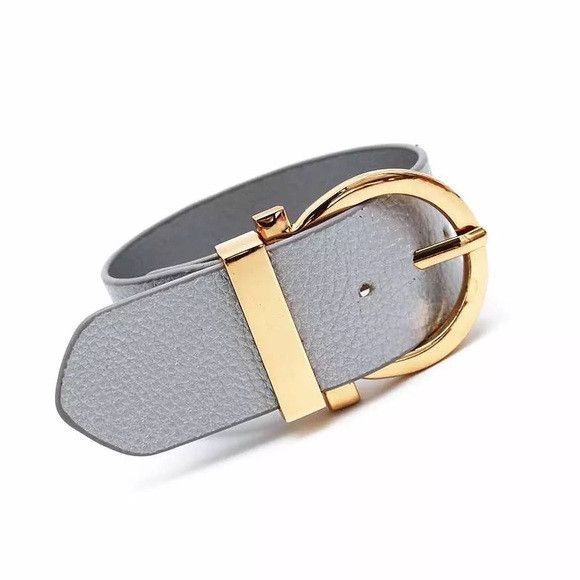 Other Punk Style Adjustable Wide PU Leather Bracelet Size ONE SIZE - 1 Thumbnail