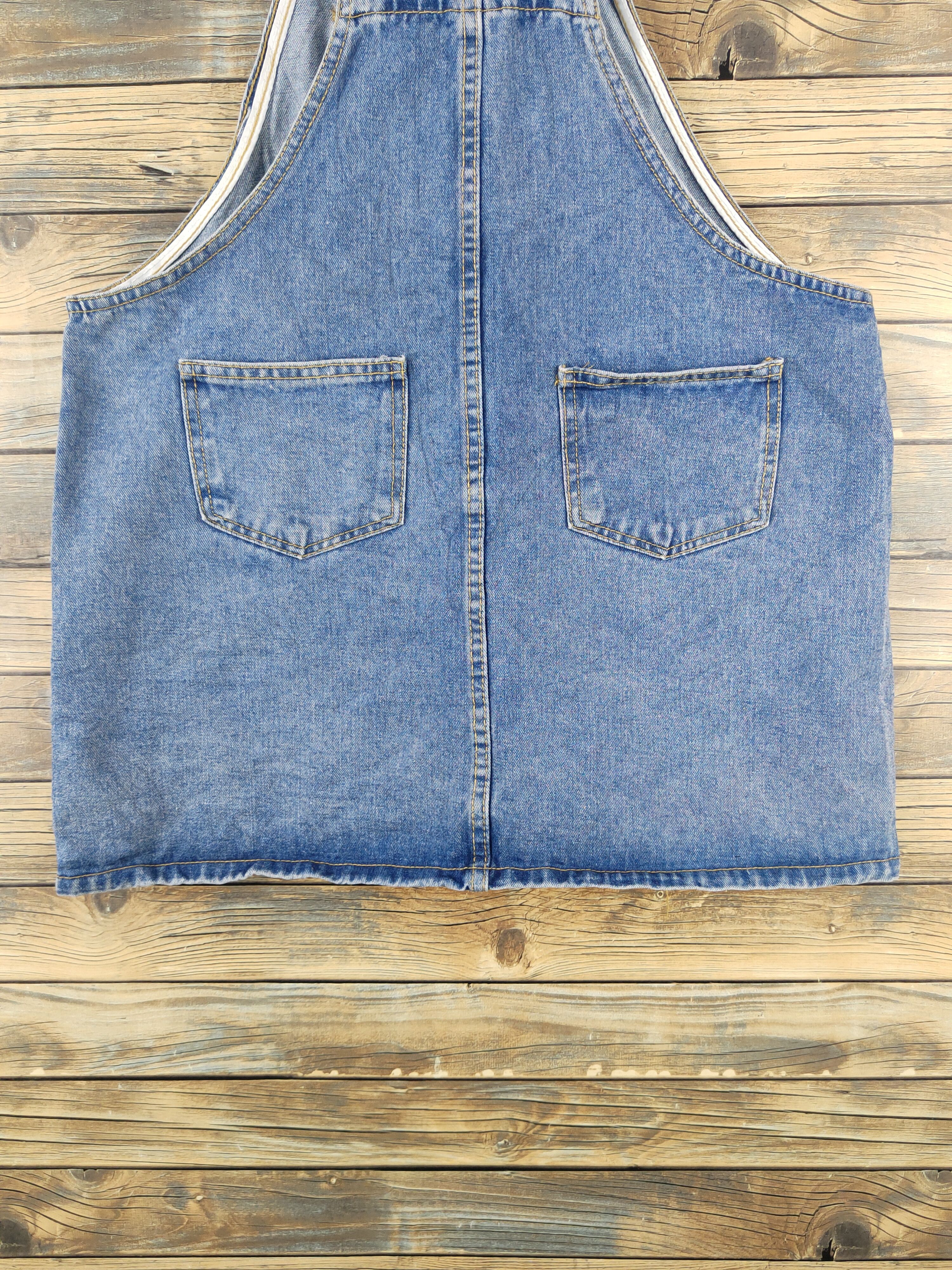 Japanese Brand × Vintage Japanese Brand Blue Denim Skirt Jumpsuits Size 41" - 8 Thumbnail