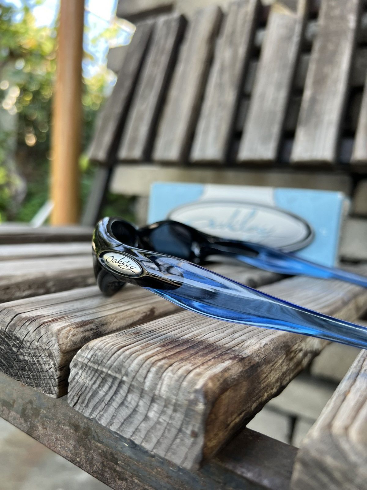 Oakley Oakley Pocket Polished Black w/ OO Blue software sunglasses Size ONE SIZE - 3 Thumbnail