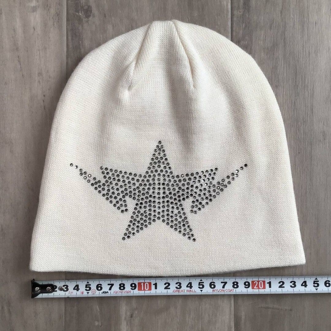 Bape × Swarovski Swarovski × BAPE STA LOGO beanie knit cap a bathing ape NIGO Size ONE SIZE - 4 Thumbnail