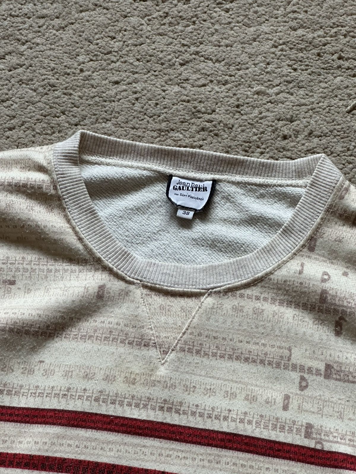 Jean Paul Gaultier 2000s JEAN PAUL GAULTIER Measurement Tape Sweatshirt Size XS / US 0-2 / IT 36-38 - 6 Thumbnail