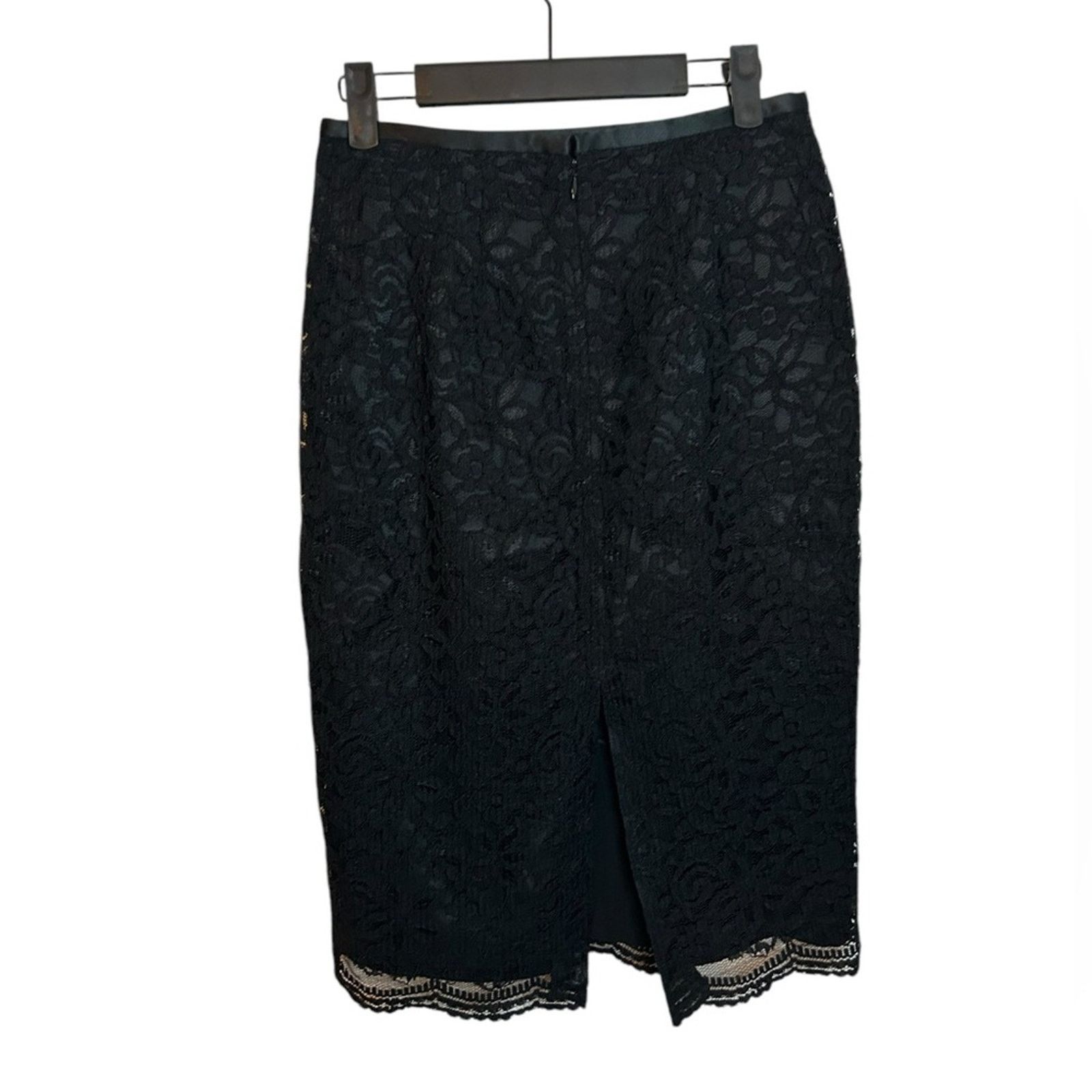 Loft Loft Black Floral Lace Pencil Skirt Size 26" / US 2 / IT 38 - 2 Thumbnail